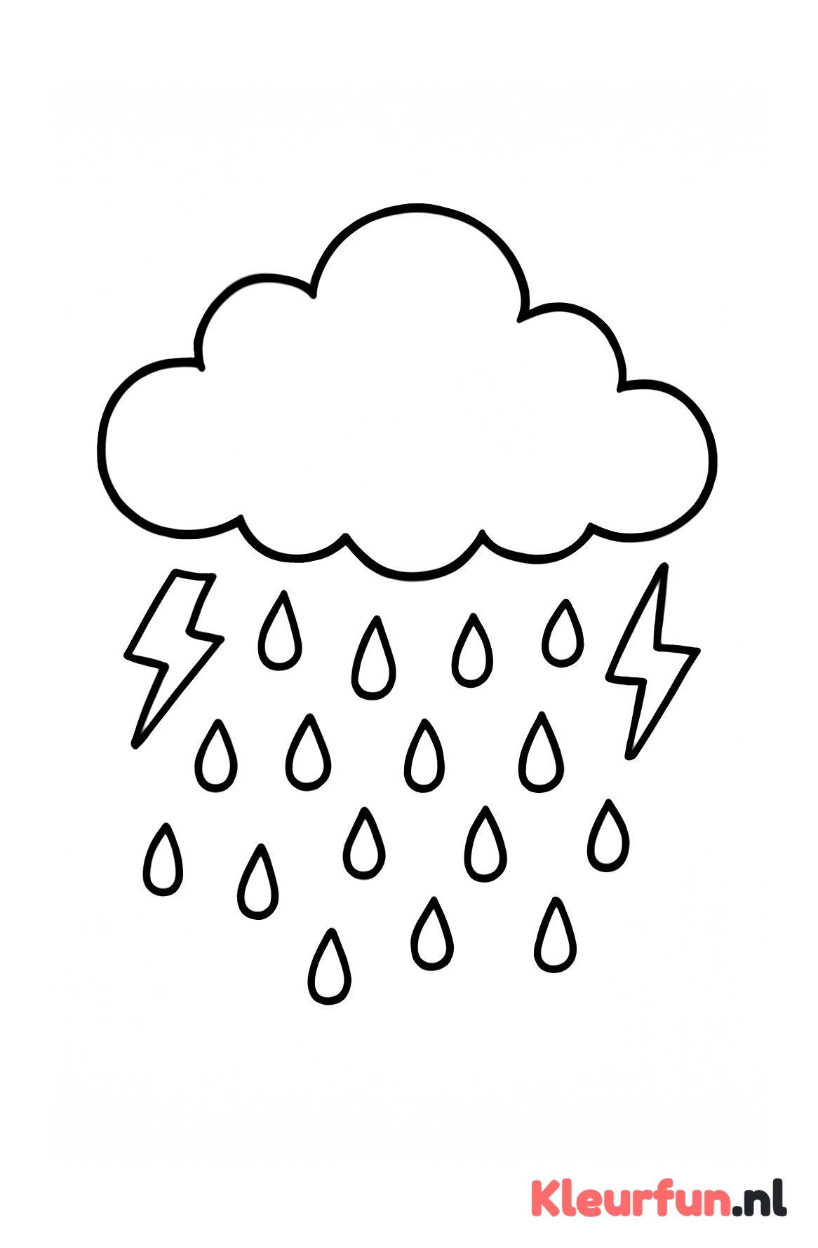 Donderwolk met regen