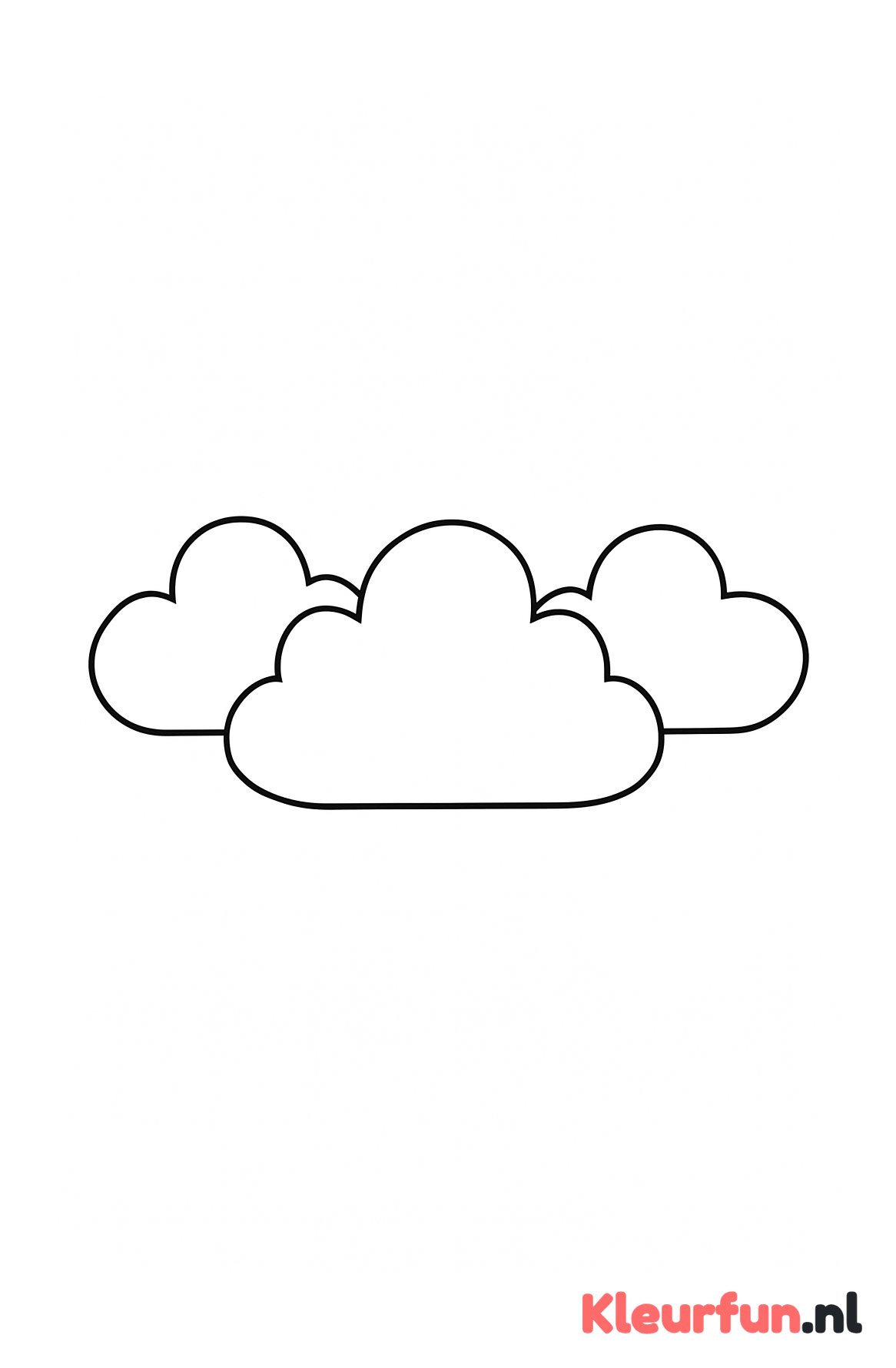 Drie grote wolken samen