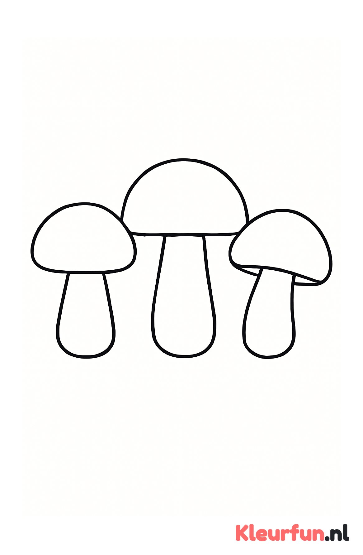 Drie paddenstoelen