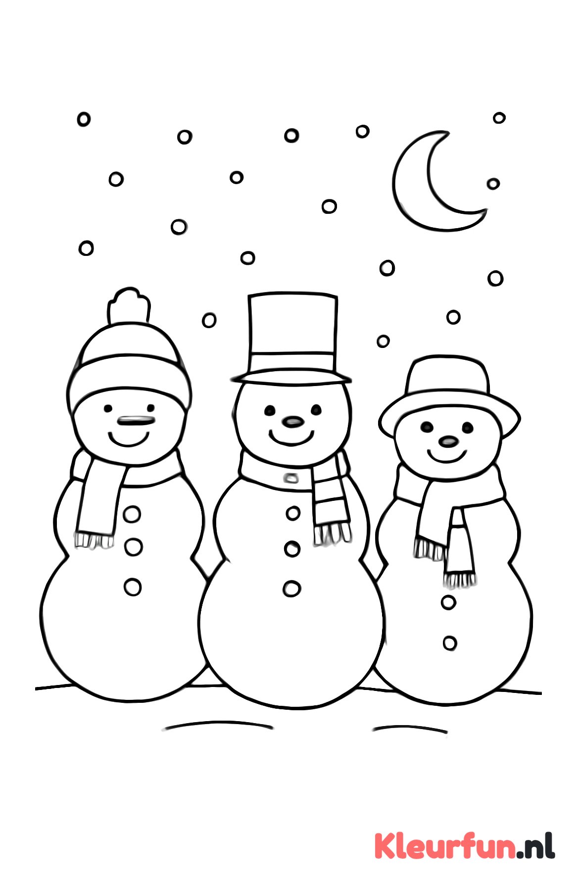Drie unieke sneeuwpoppen