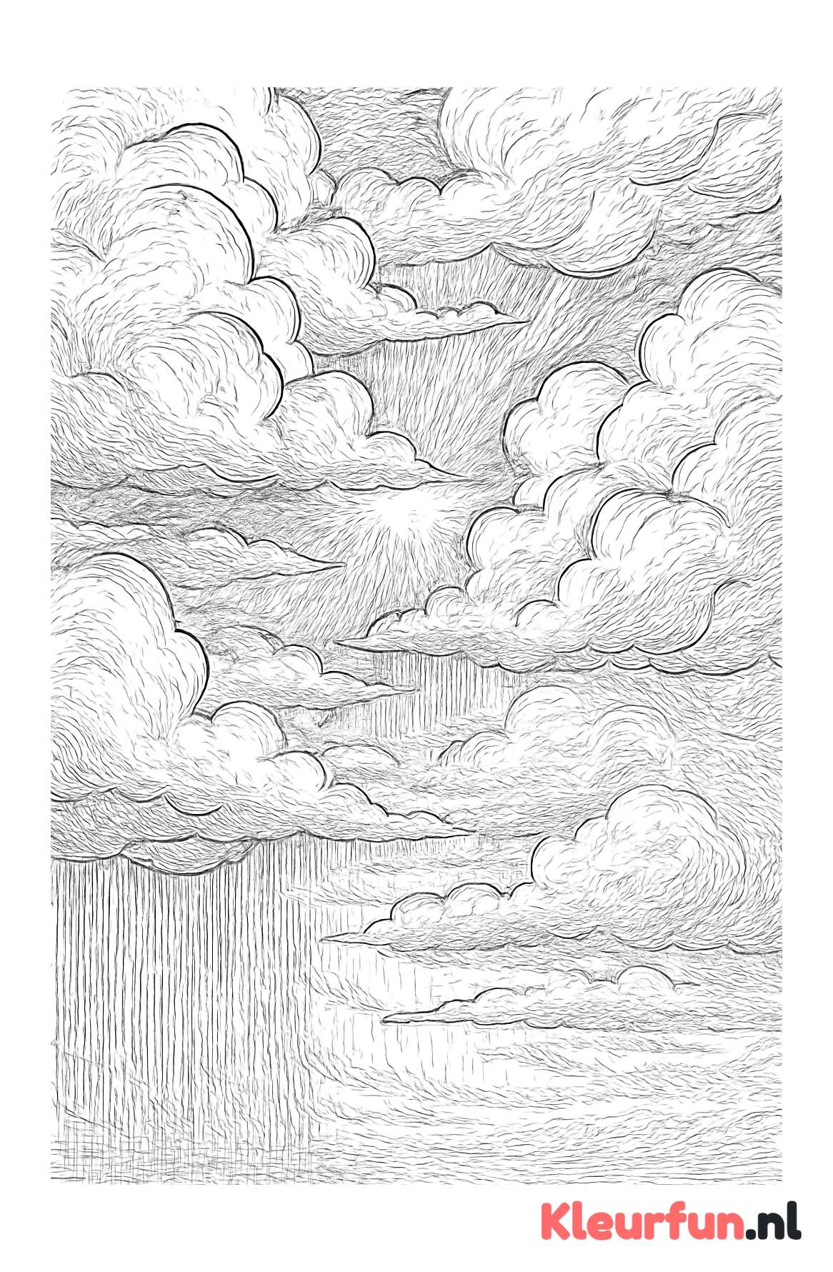 Dynamische hemel gevuld met diverse wolken