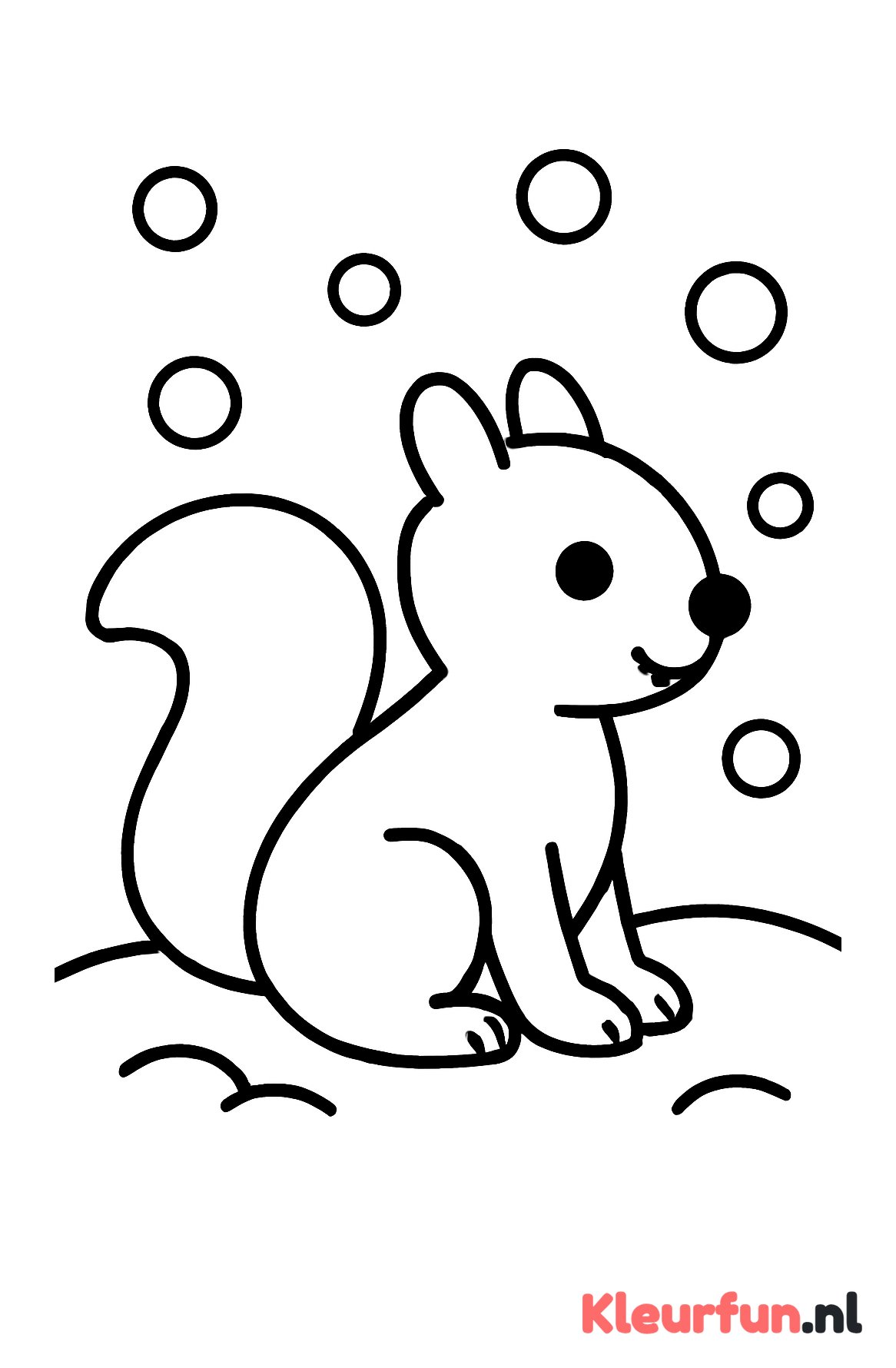Eekhoorn in de sneeuw