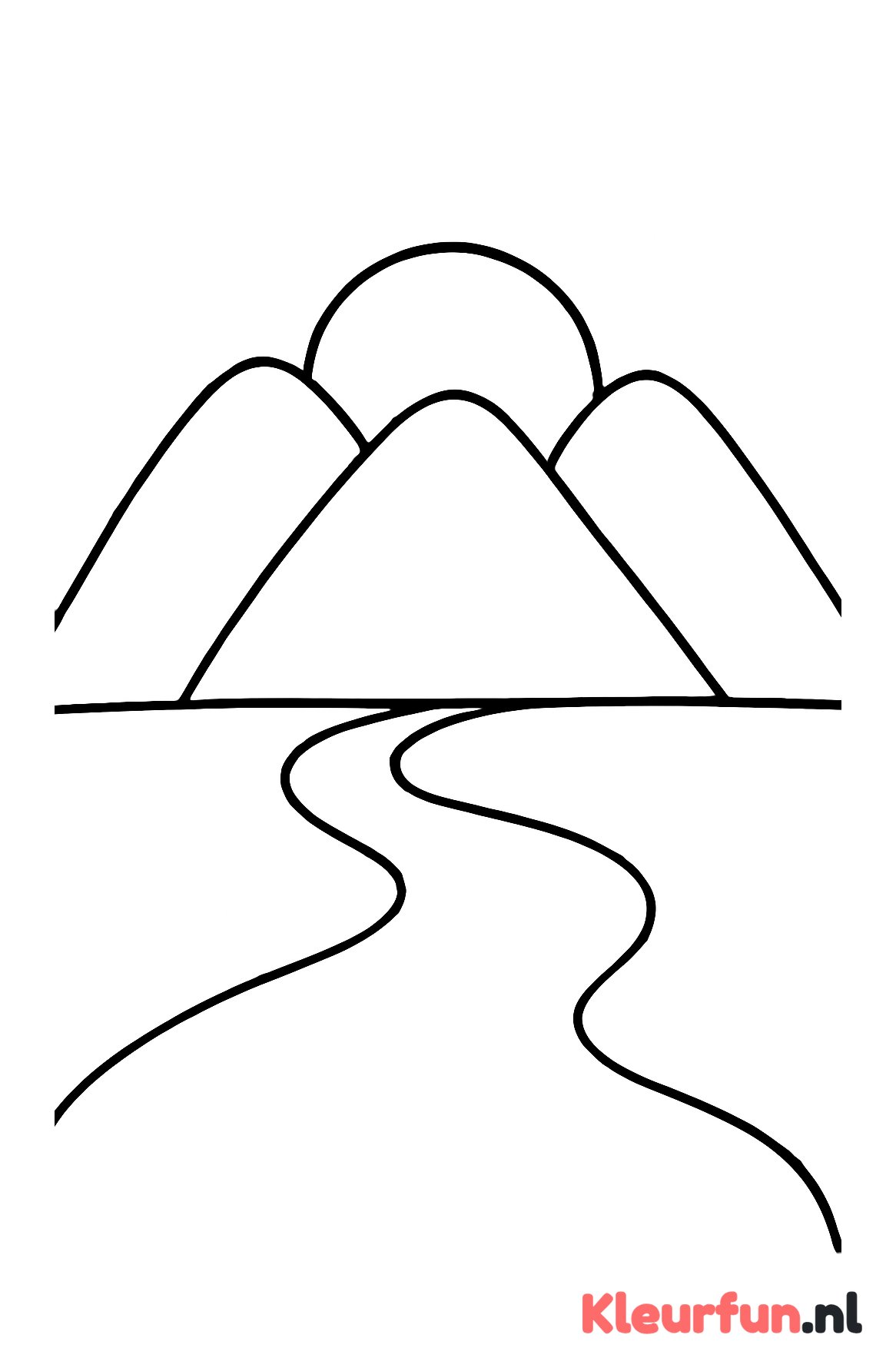 Eenvoudig Berglandschap voor Peuters