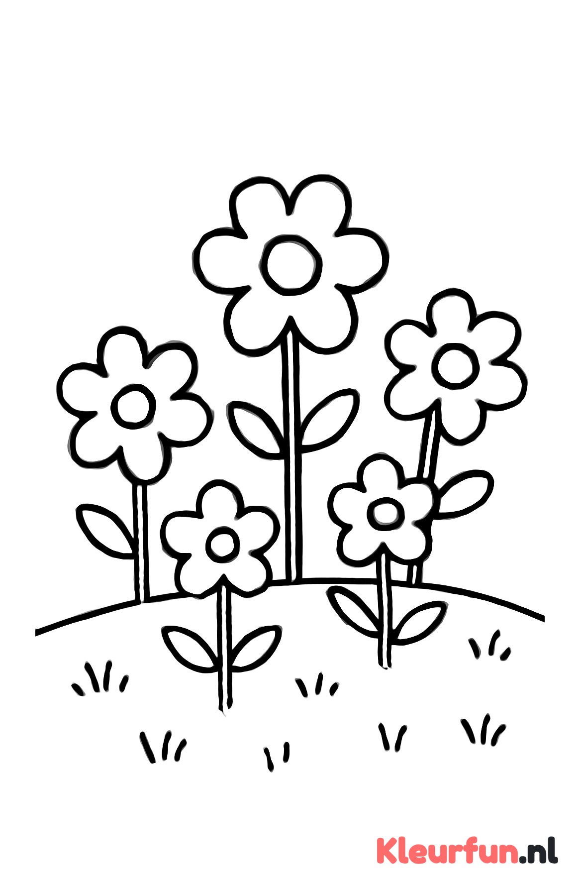 Eenvoudig bloemenveld