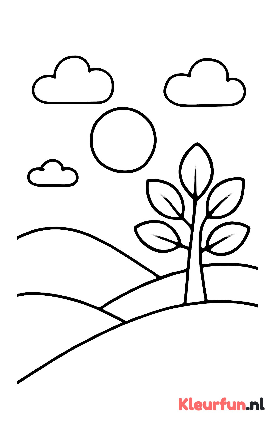 Eenvoudig groot landschap
