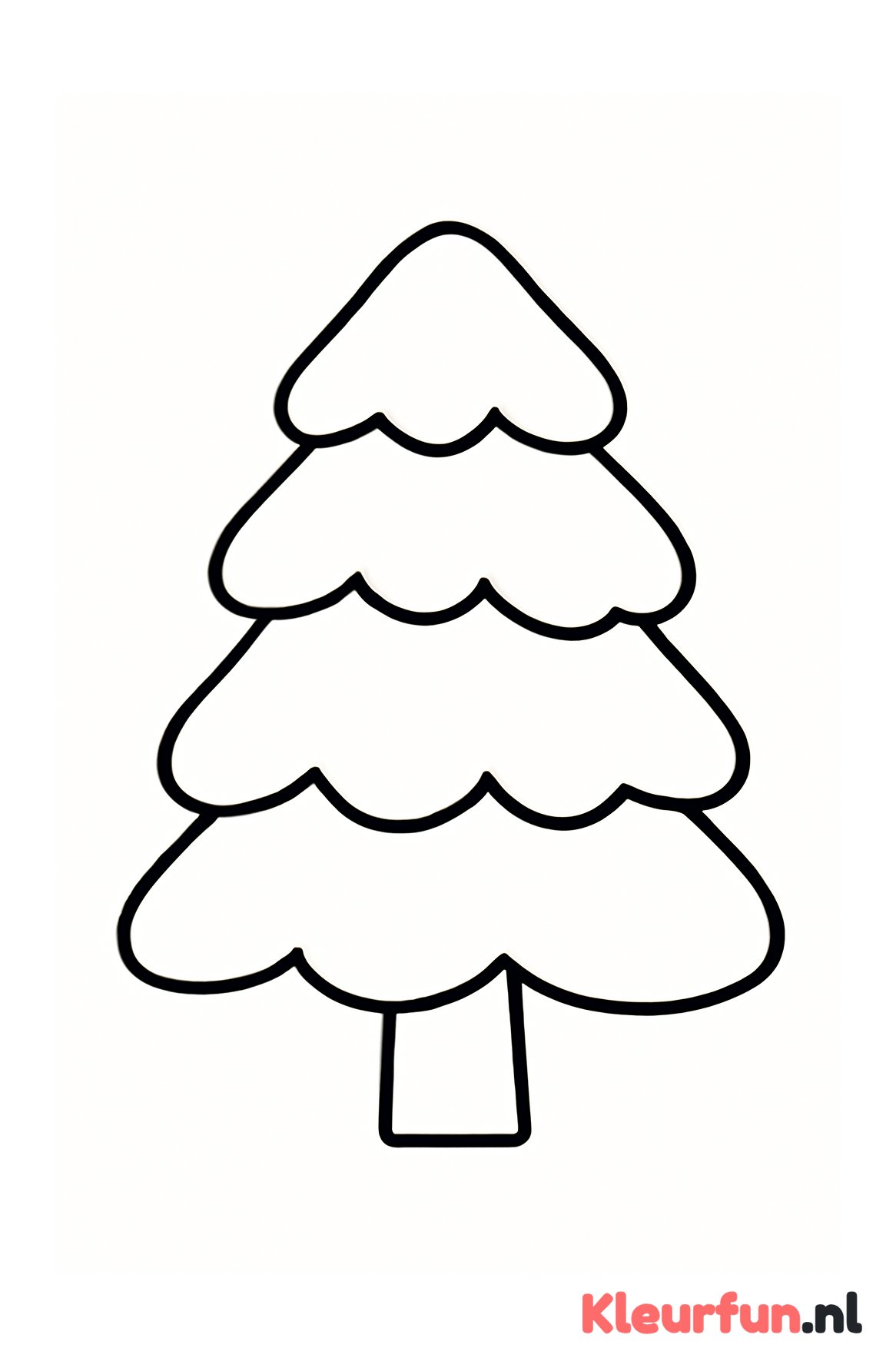 Eenvoudige dennenboom in de sneeuw
