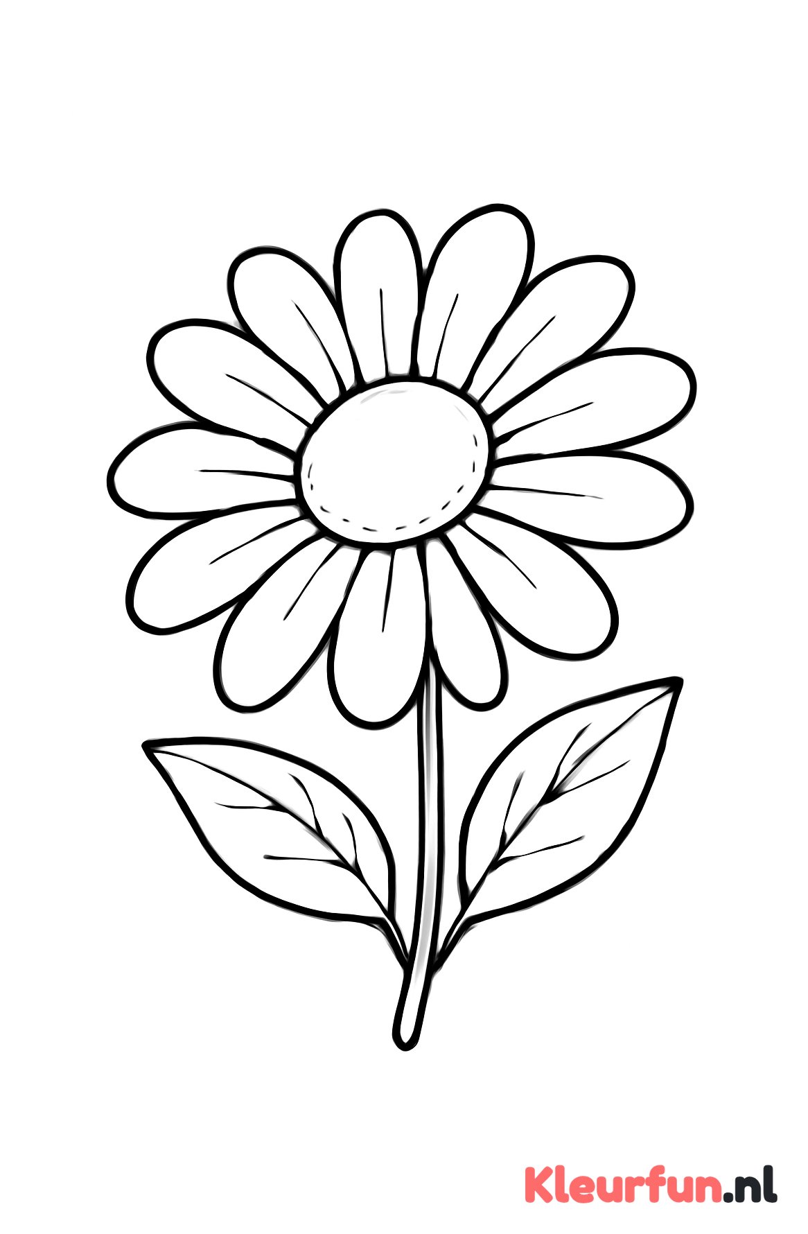 Eenvoudige bloem met grote bloembladen