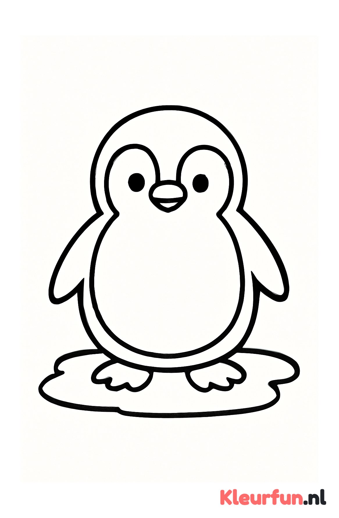 Eenvoudige pinguïn op ijs