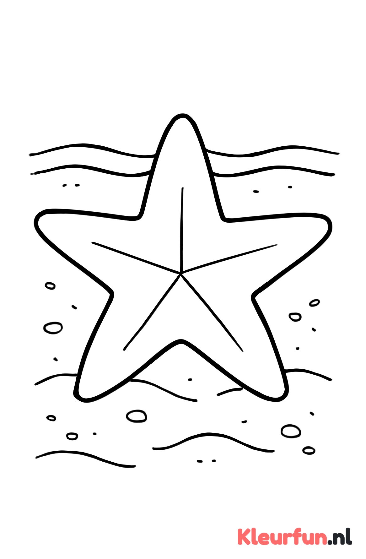 Eenvoudige zeester op het strand