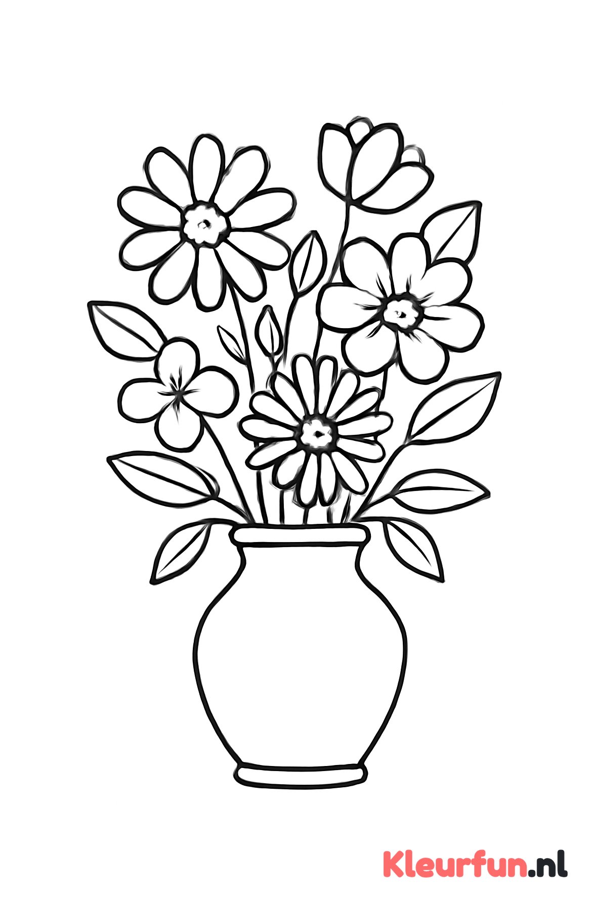 Elegante vaas met bloemen
