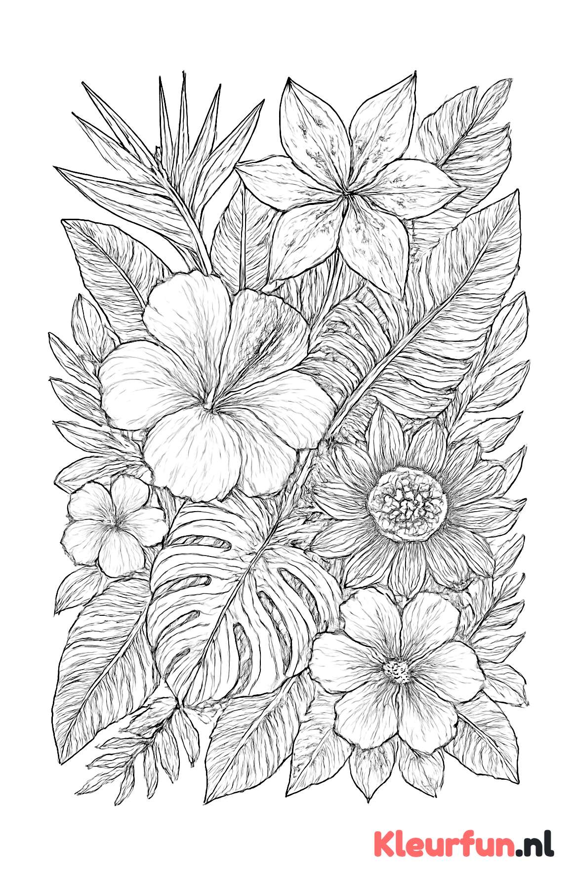 Exotische bloemen met rijke details