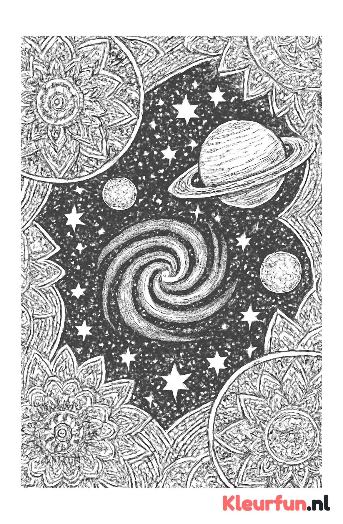 Fantasie ruimte met sterren en planeten