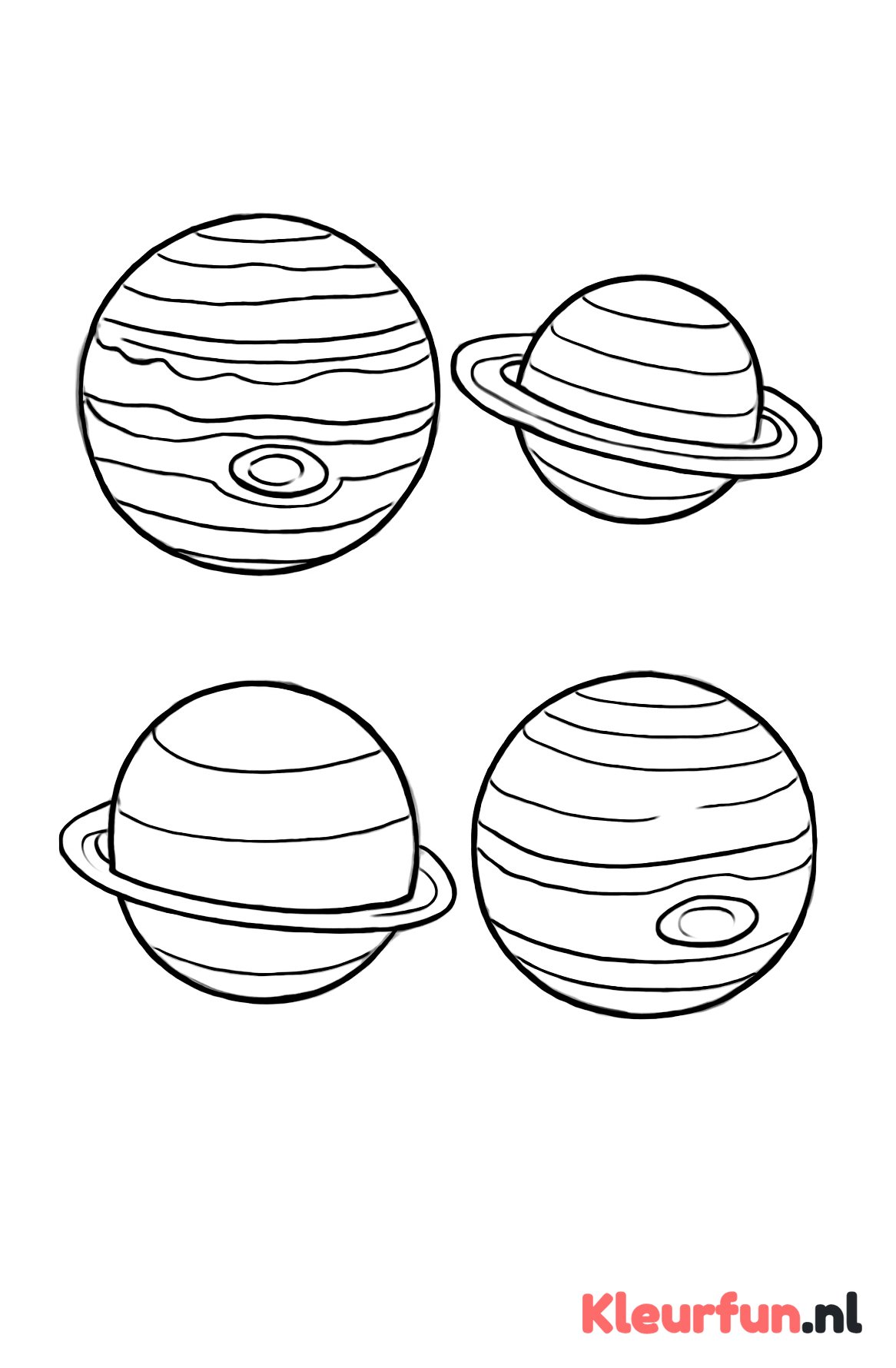 De gasplaneten van het zonnestelsel