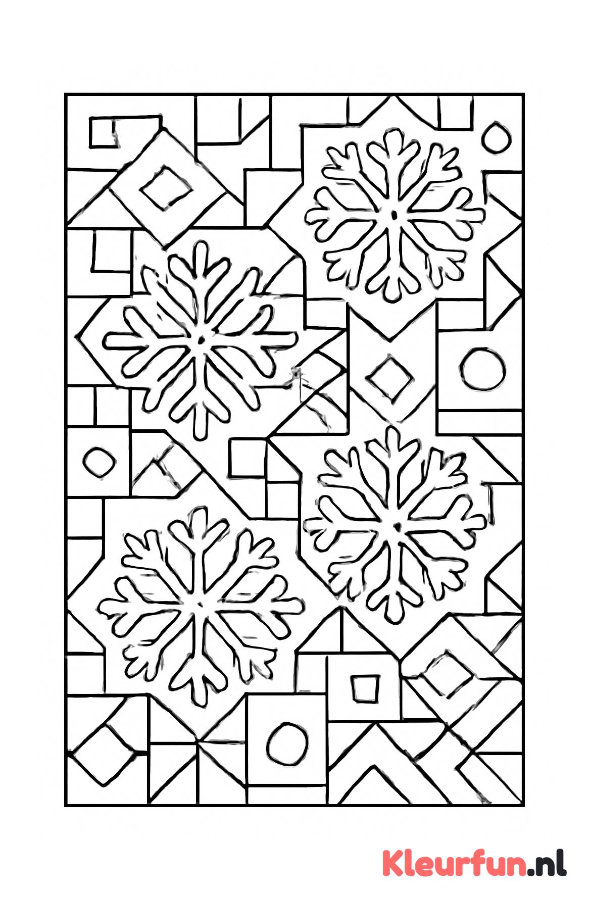 Geometrische sneeuwvlokkenpatroon