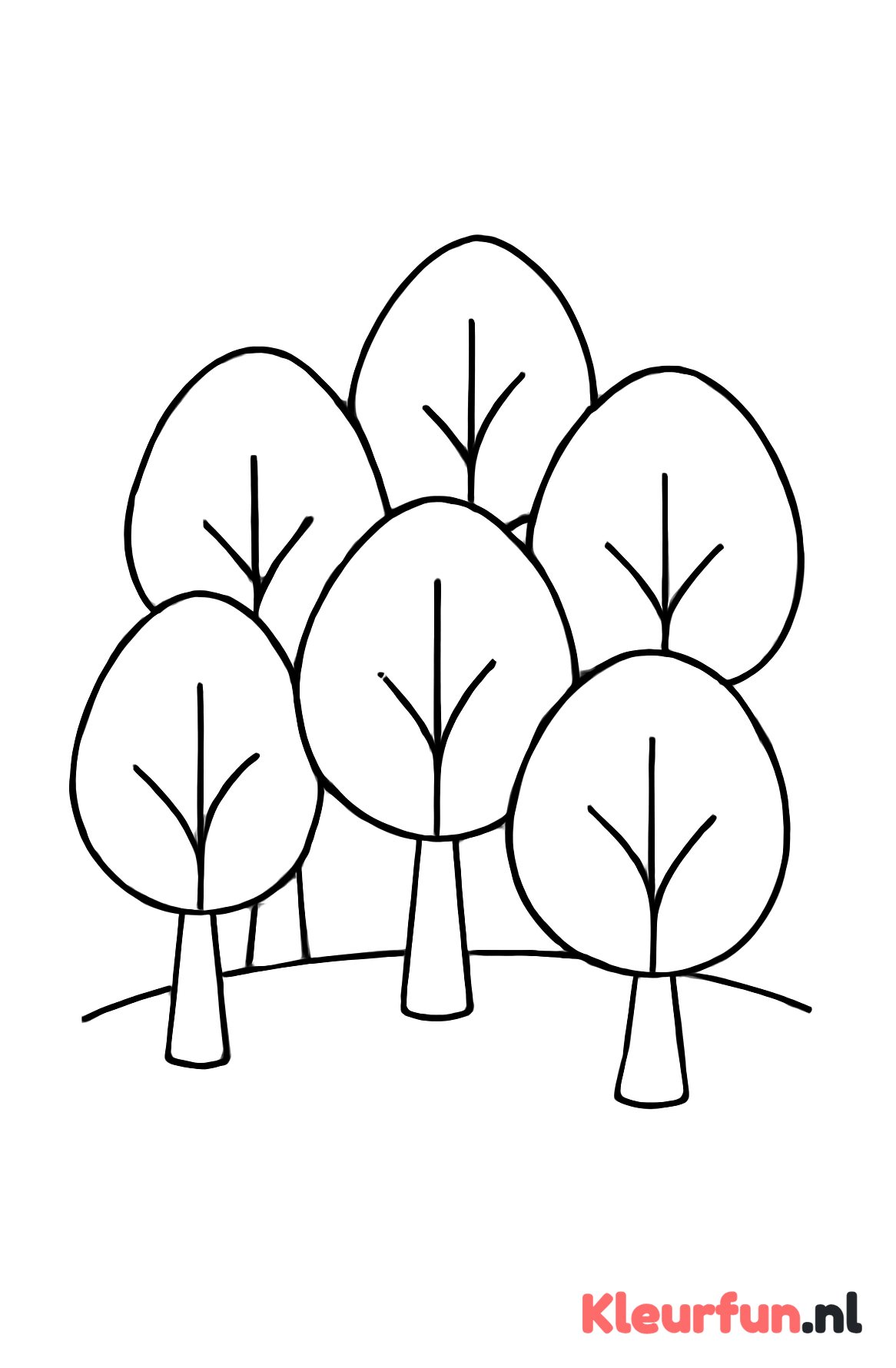Groep herfstbomen