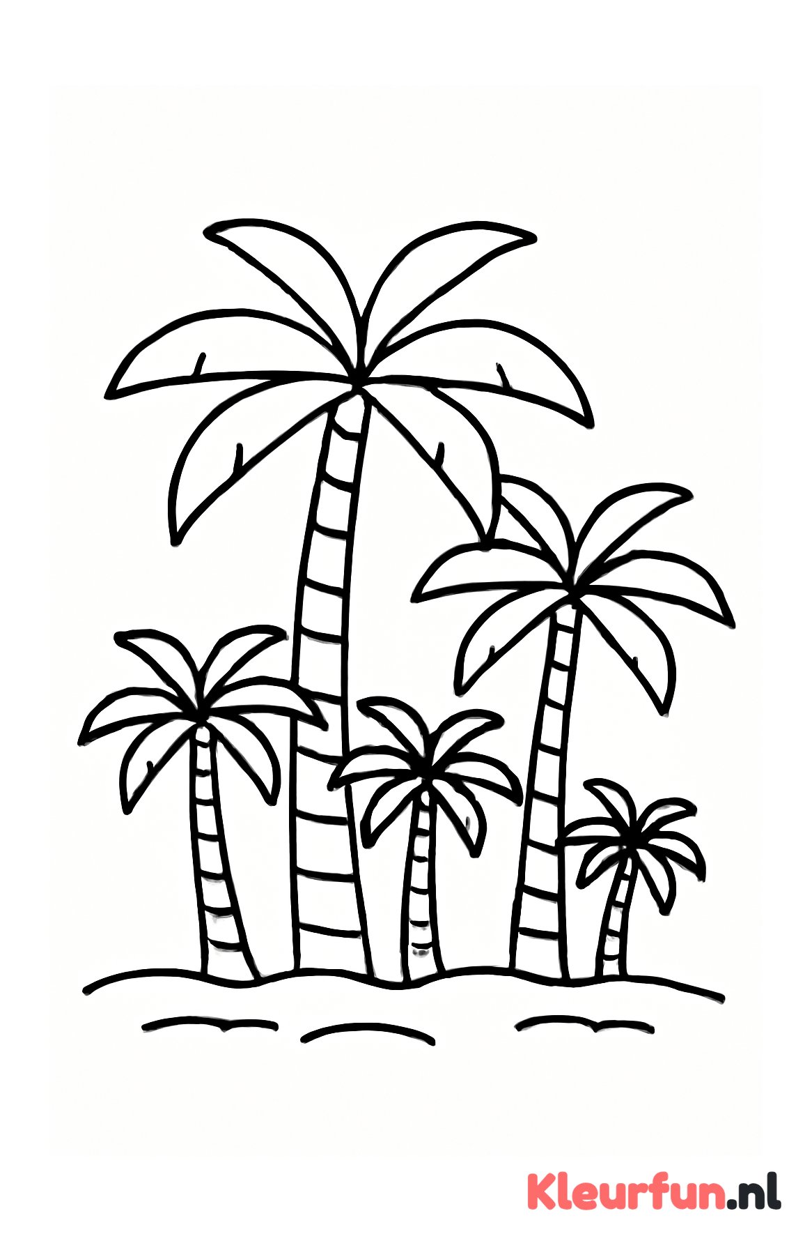 Groep palmbomen simpel