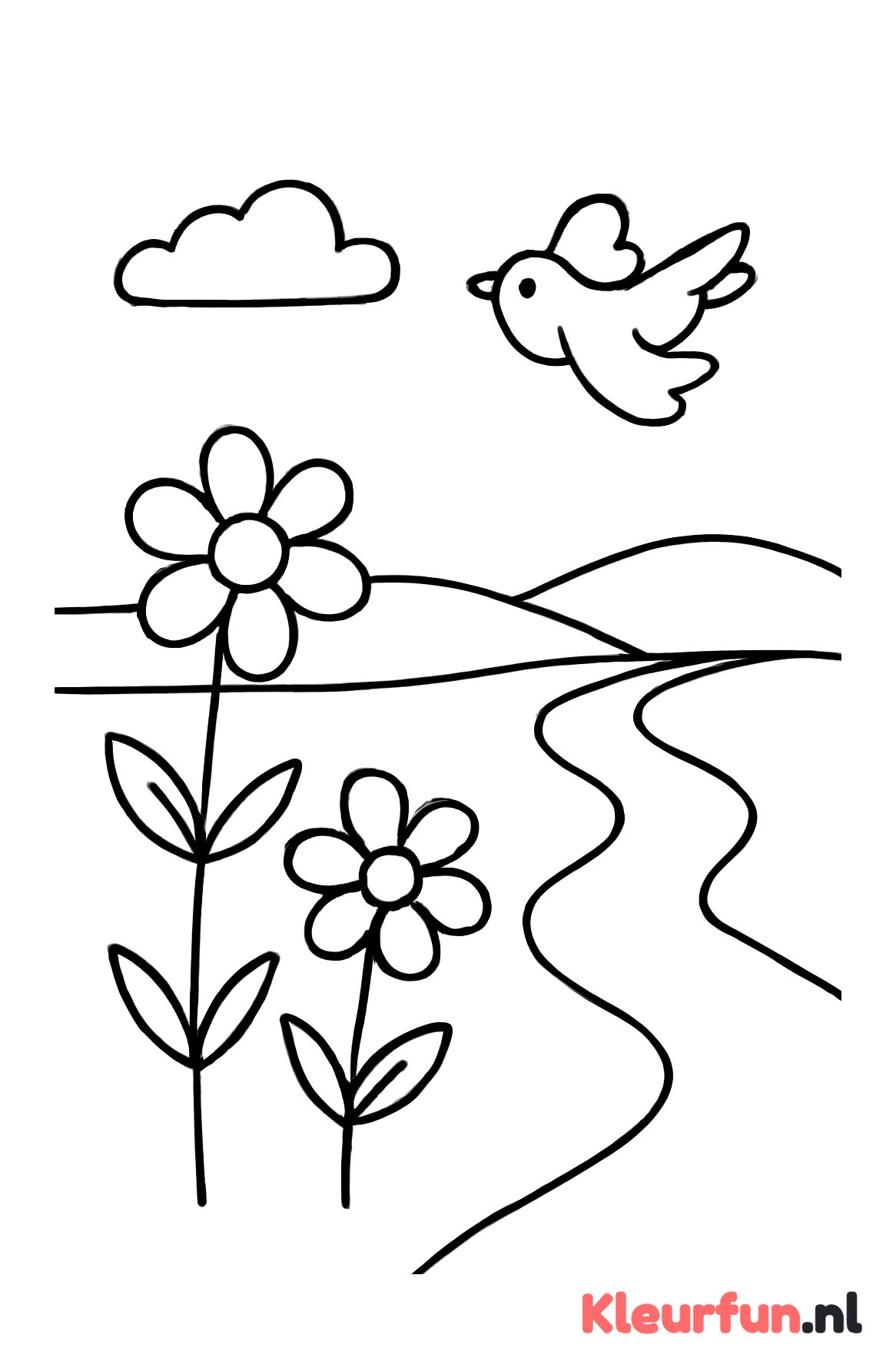 Groot overzichtelijk landschap