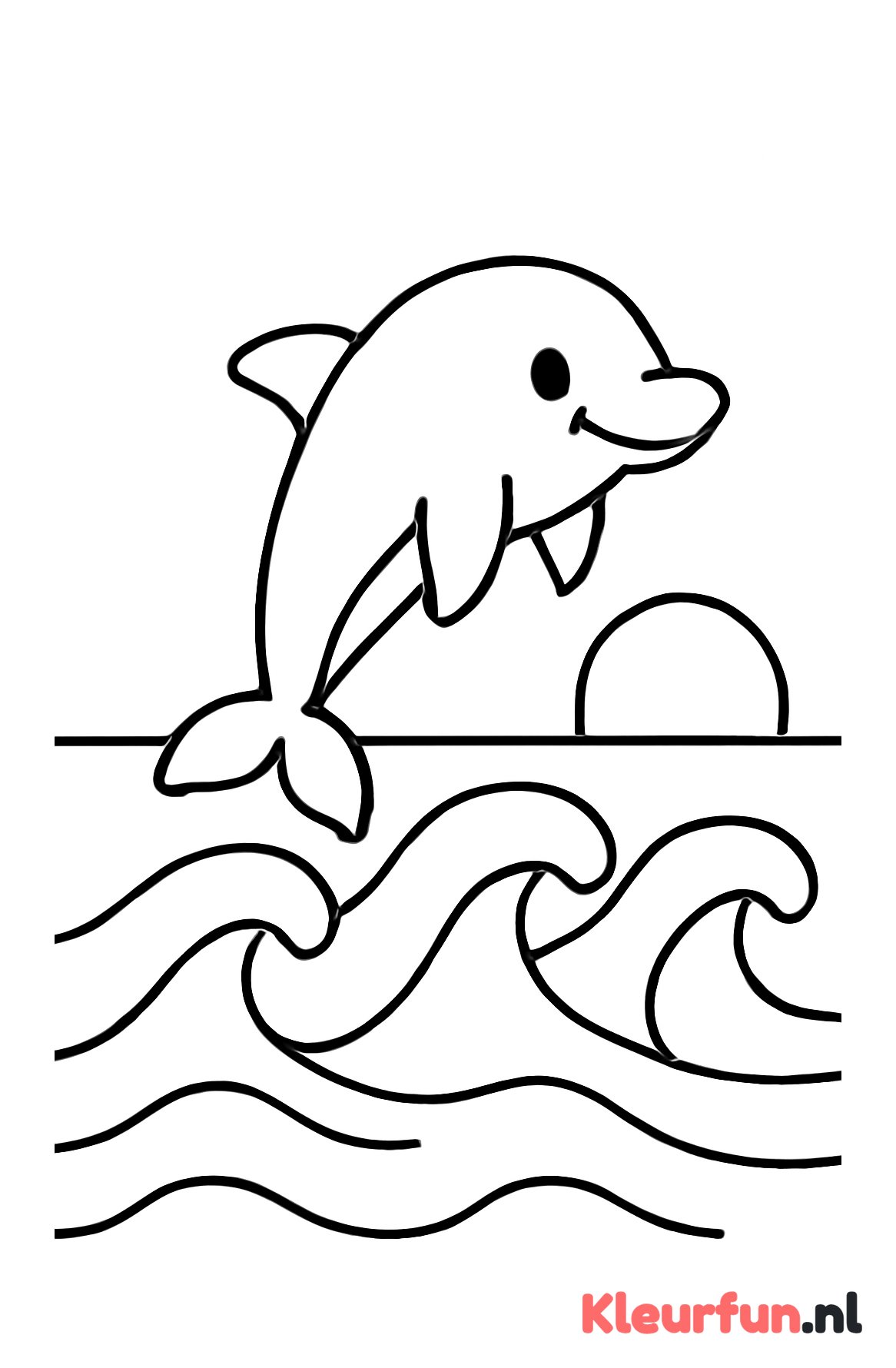 Grote dolfijn in de zee
