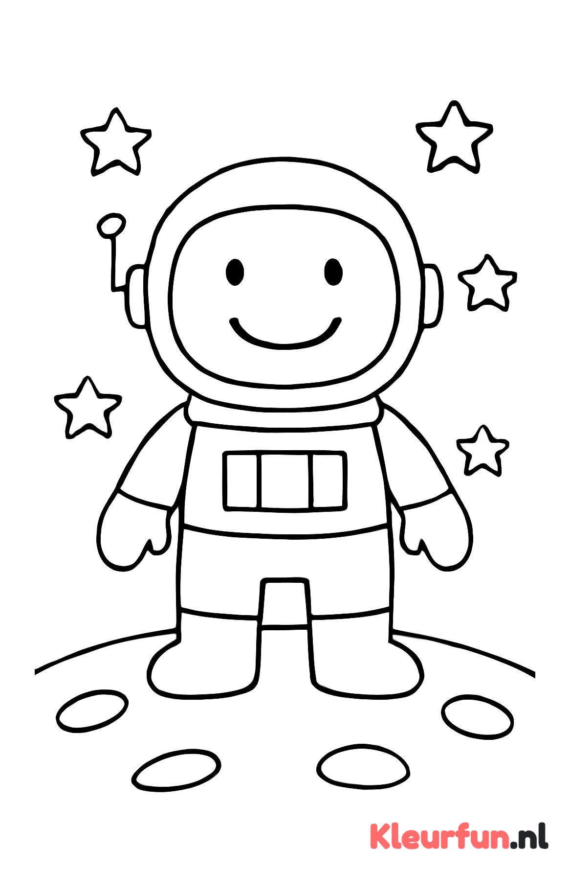 Grote astronaut op de maan