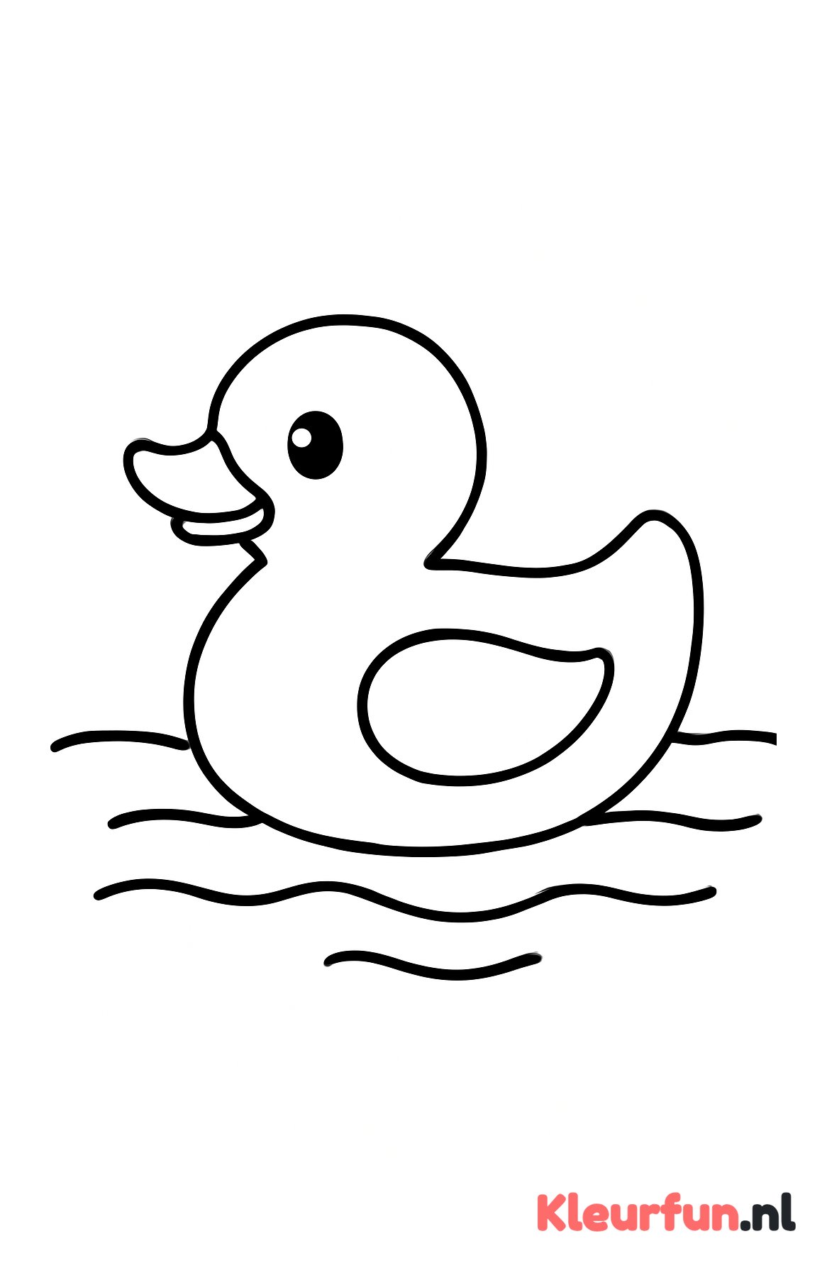 Grote eenvoudige badeend in water