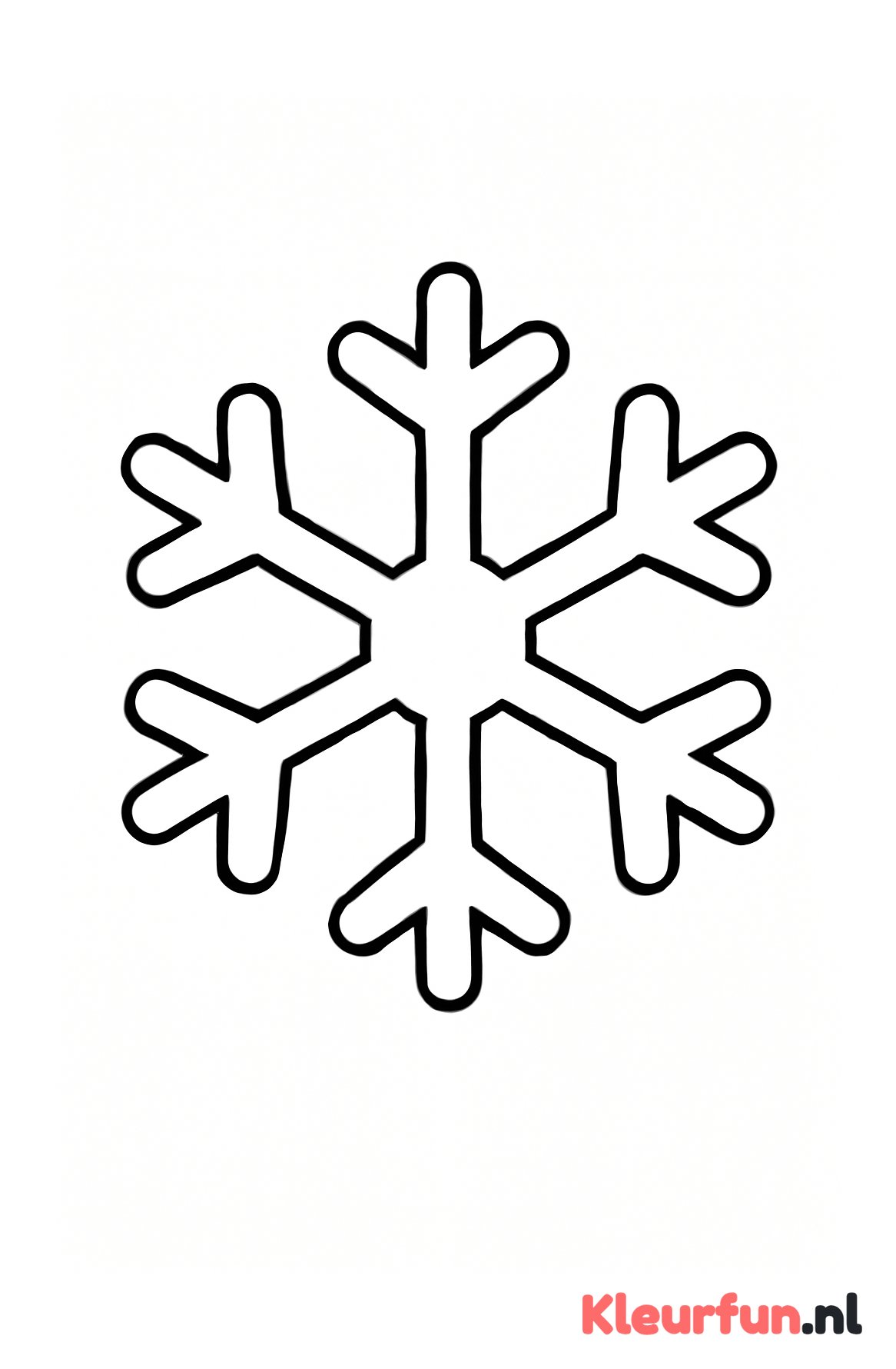 Grote eenvoudige sneeuwvlok
