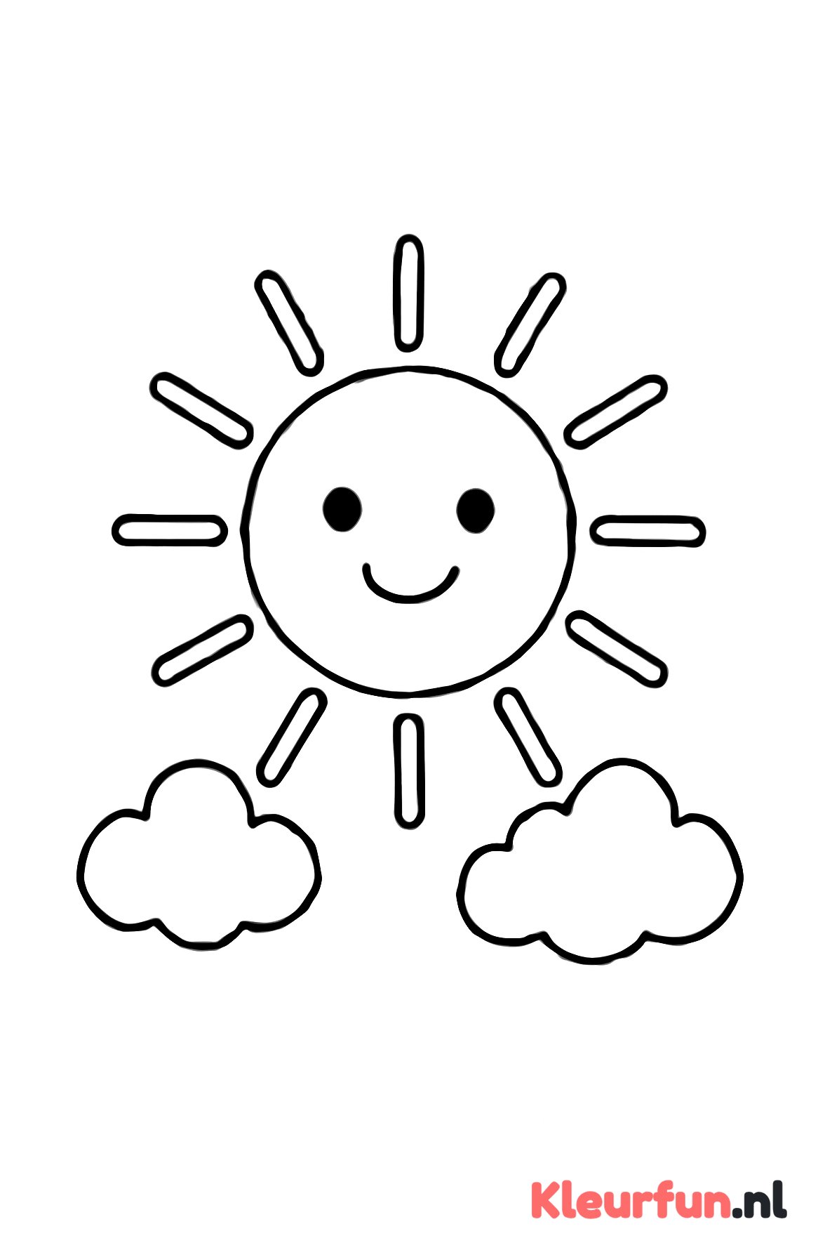 Grote glimlachende zon