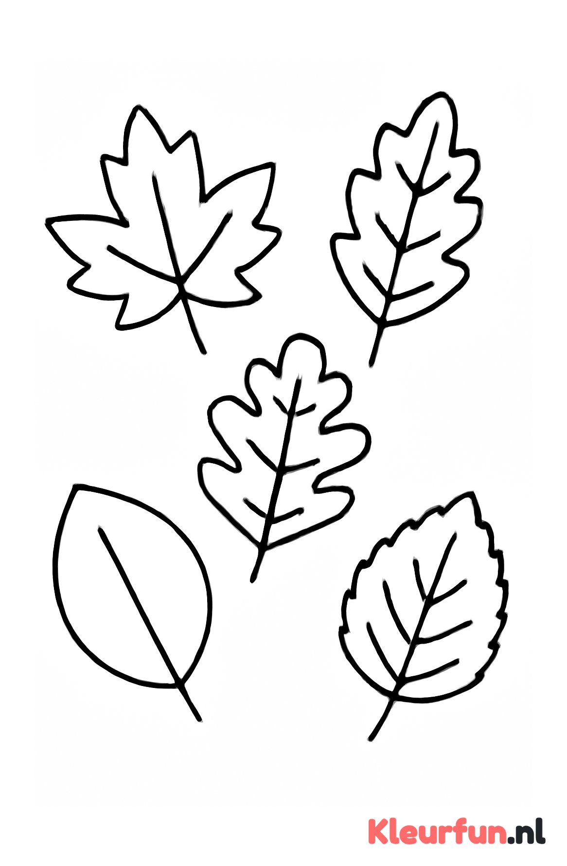 Grote herfstbladeren voor peuters