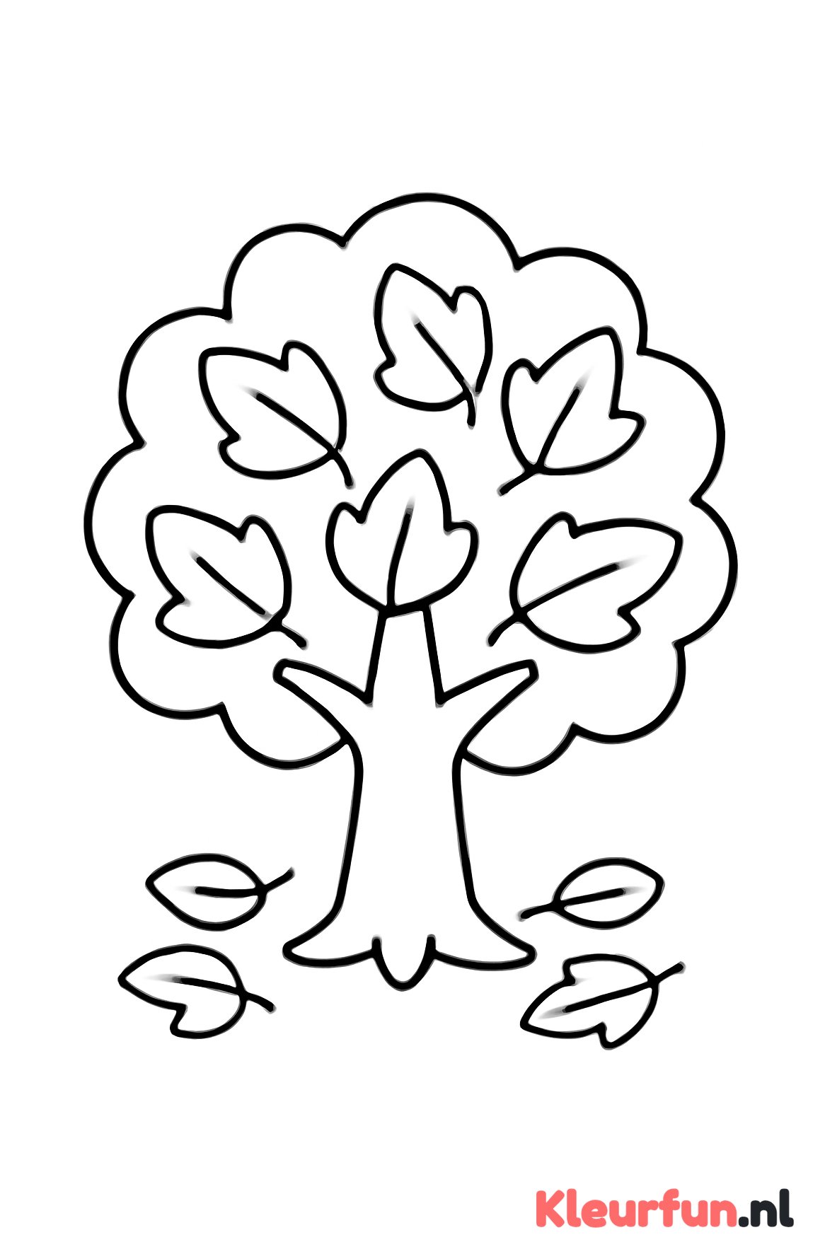 Grote herfstboom