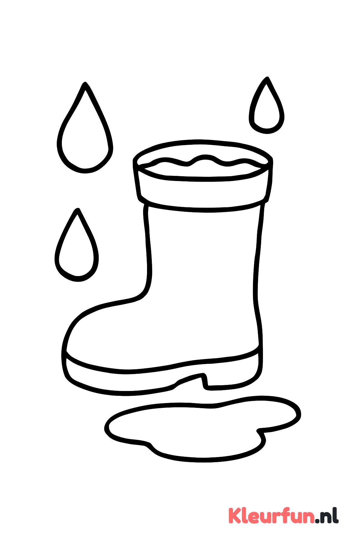 Grote regenlaars met water