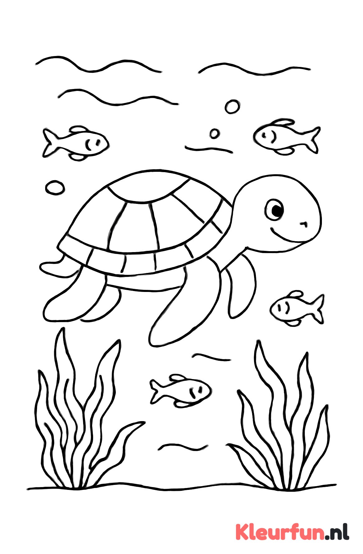 Grote schildpad onder water