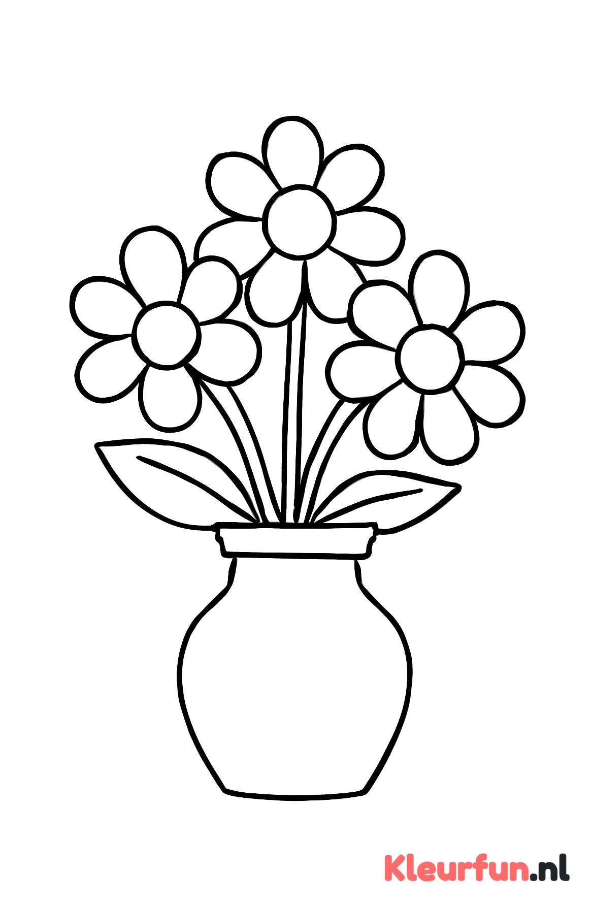 Grote vaas met bloemen