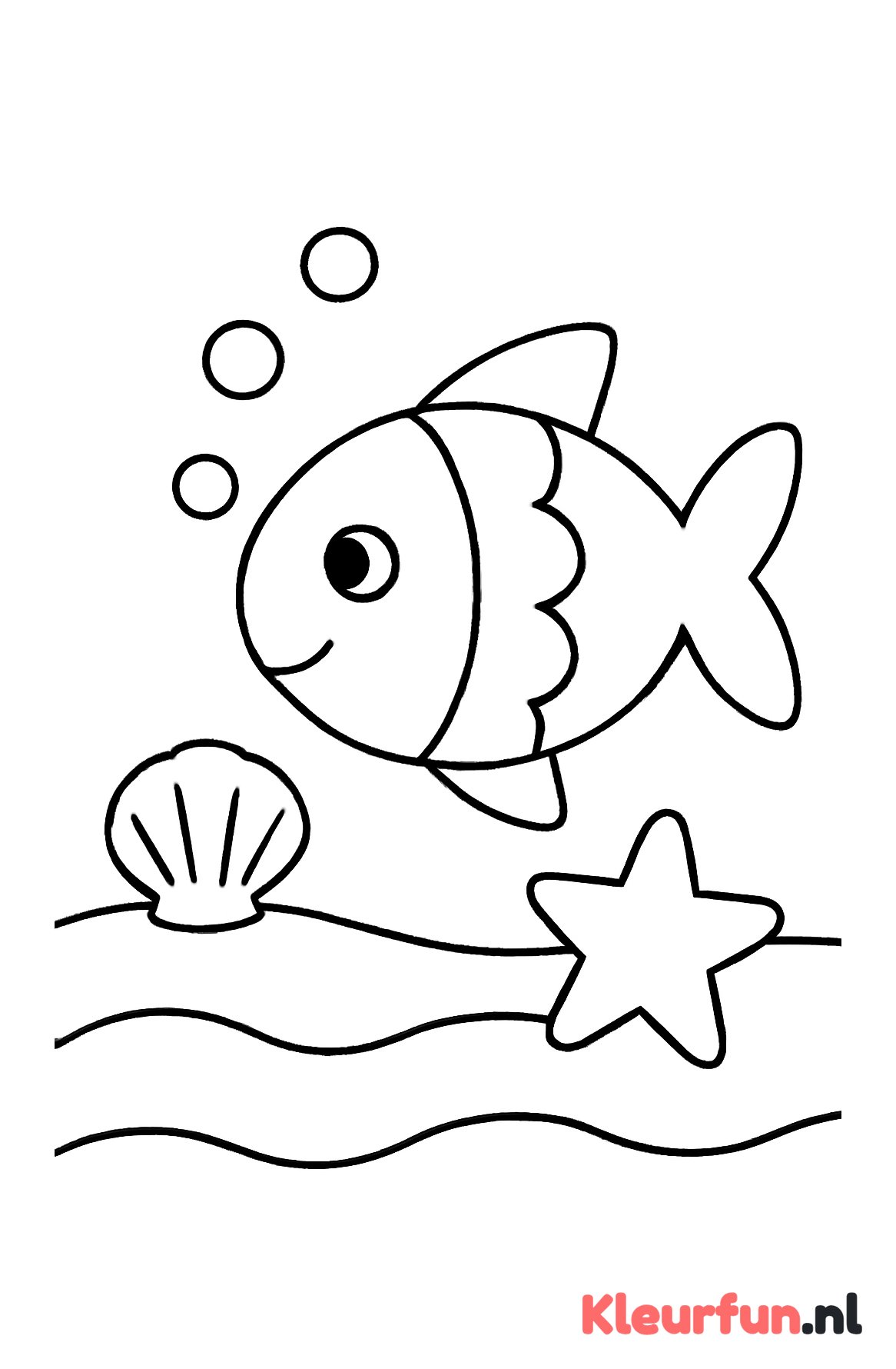 Grote vis en schelp