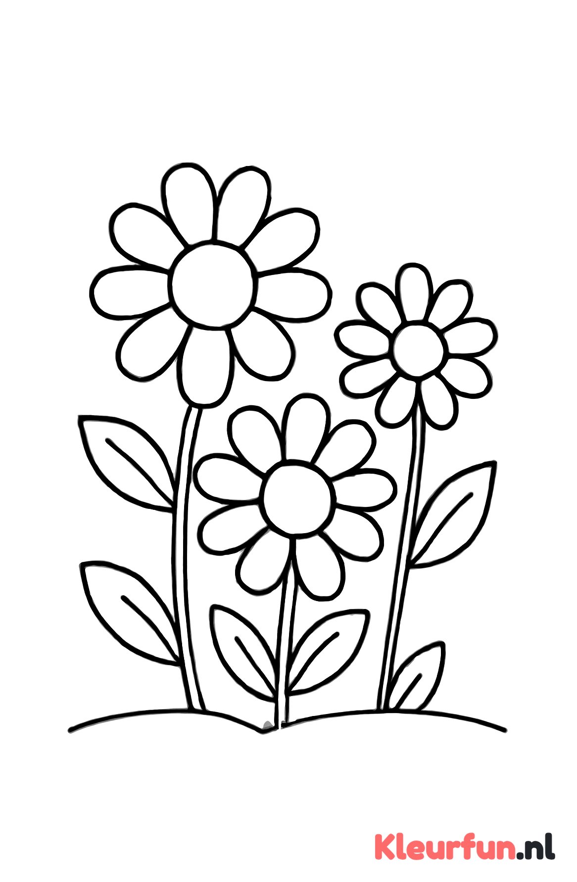 Grote vrolijke bloemen