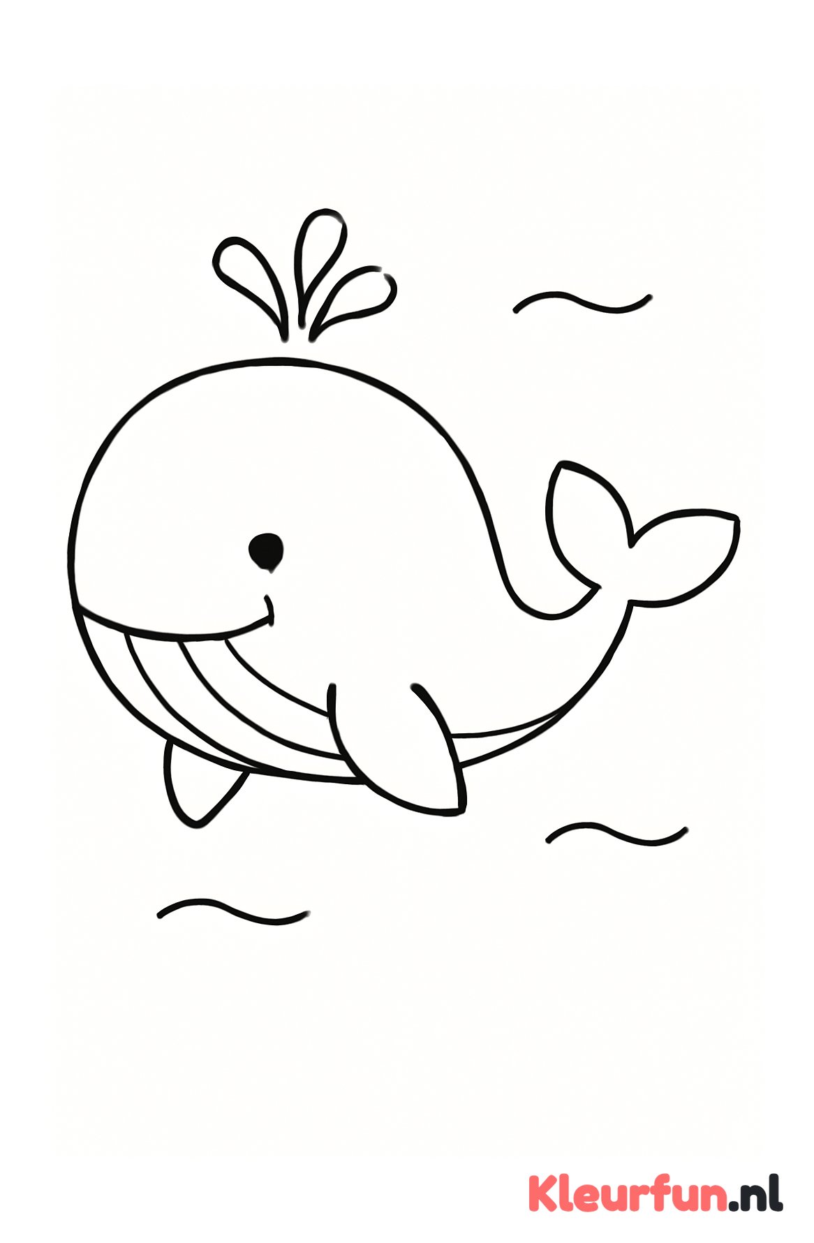 Grote Walvis Kleurplaat