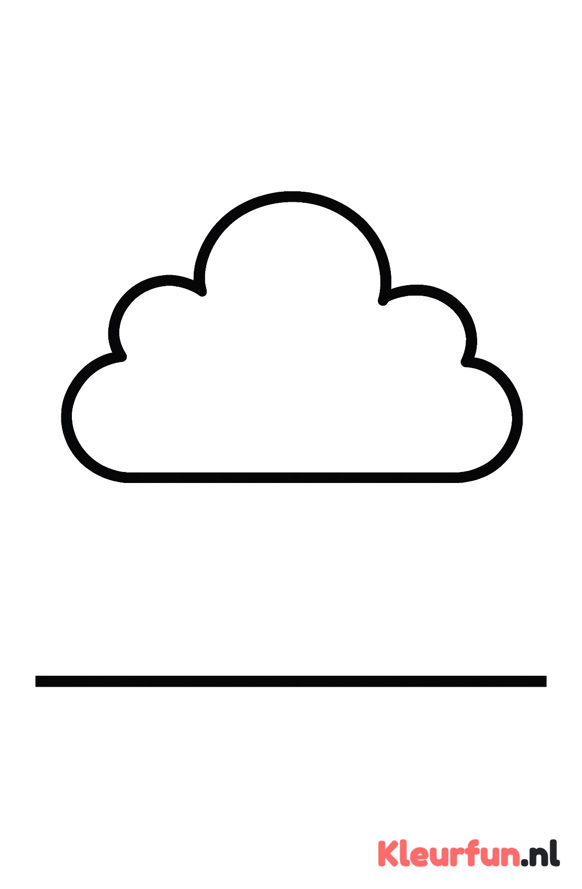 Grote wolk boven horizon