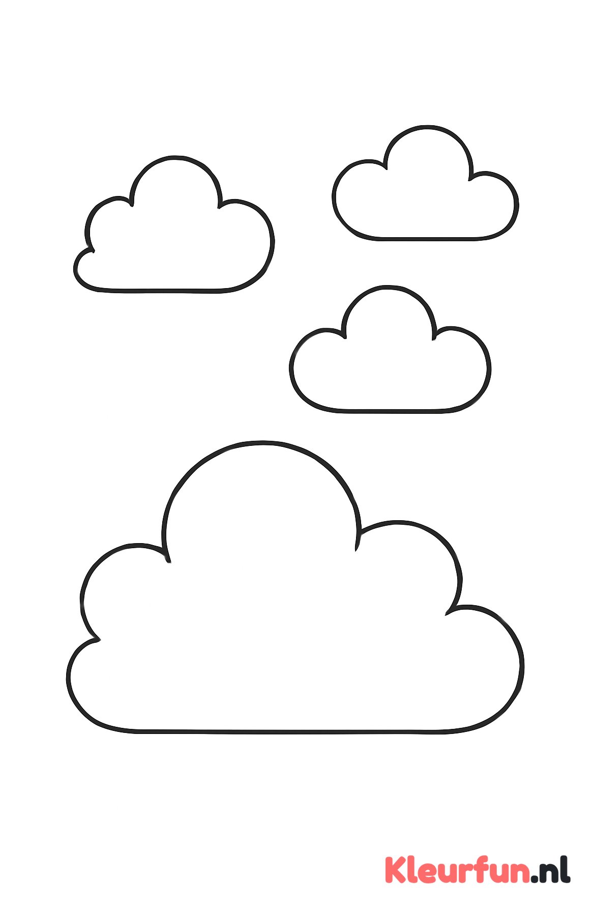 Grote zachte wolken