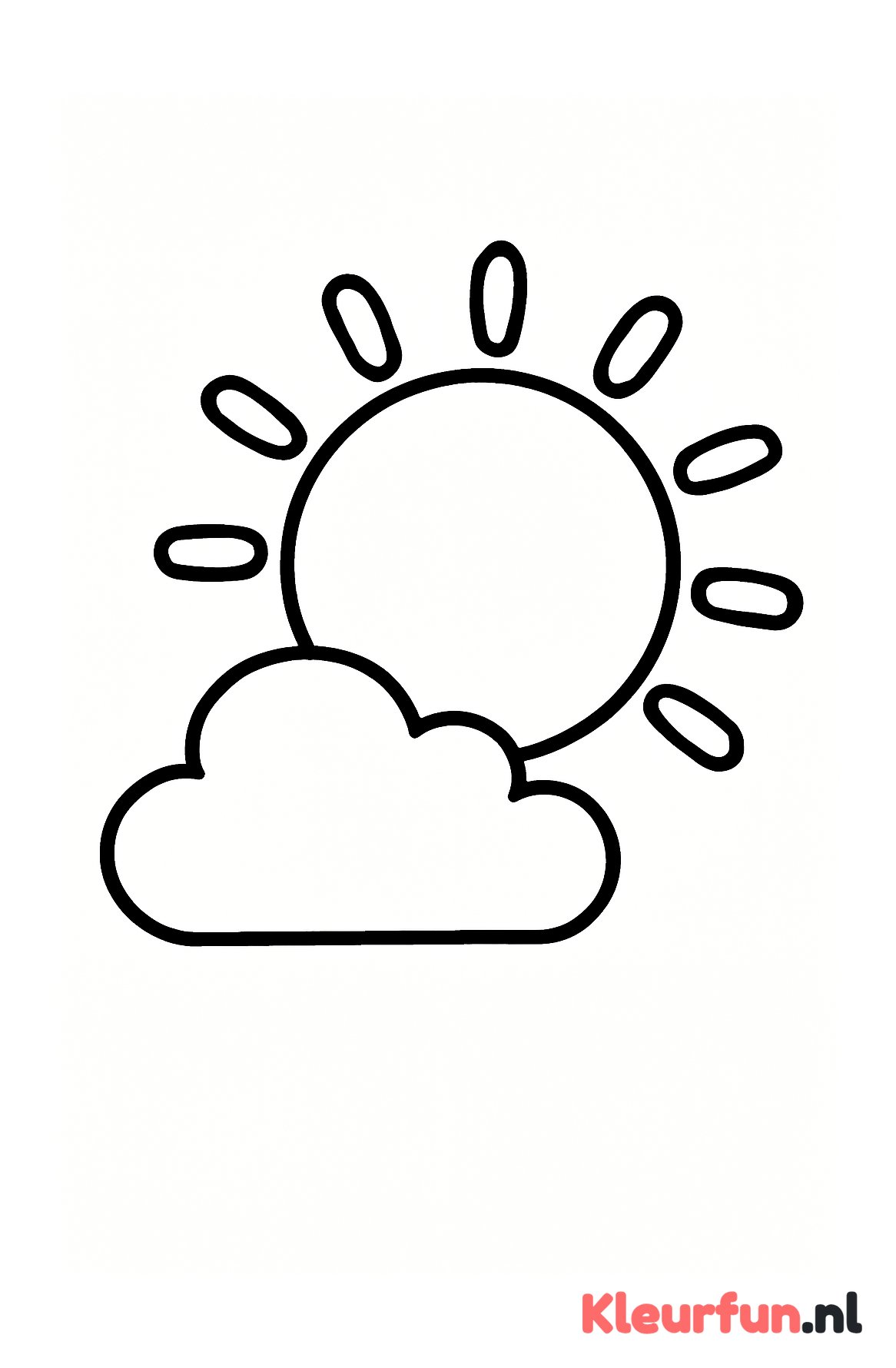 Zon met wolkje
