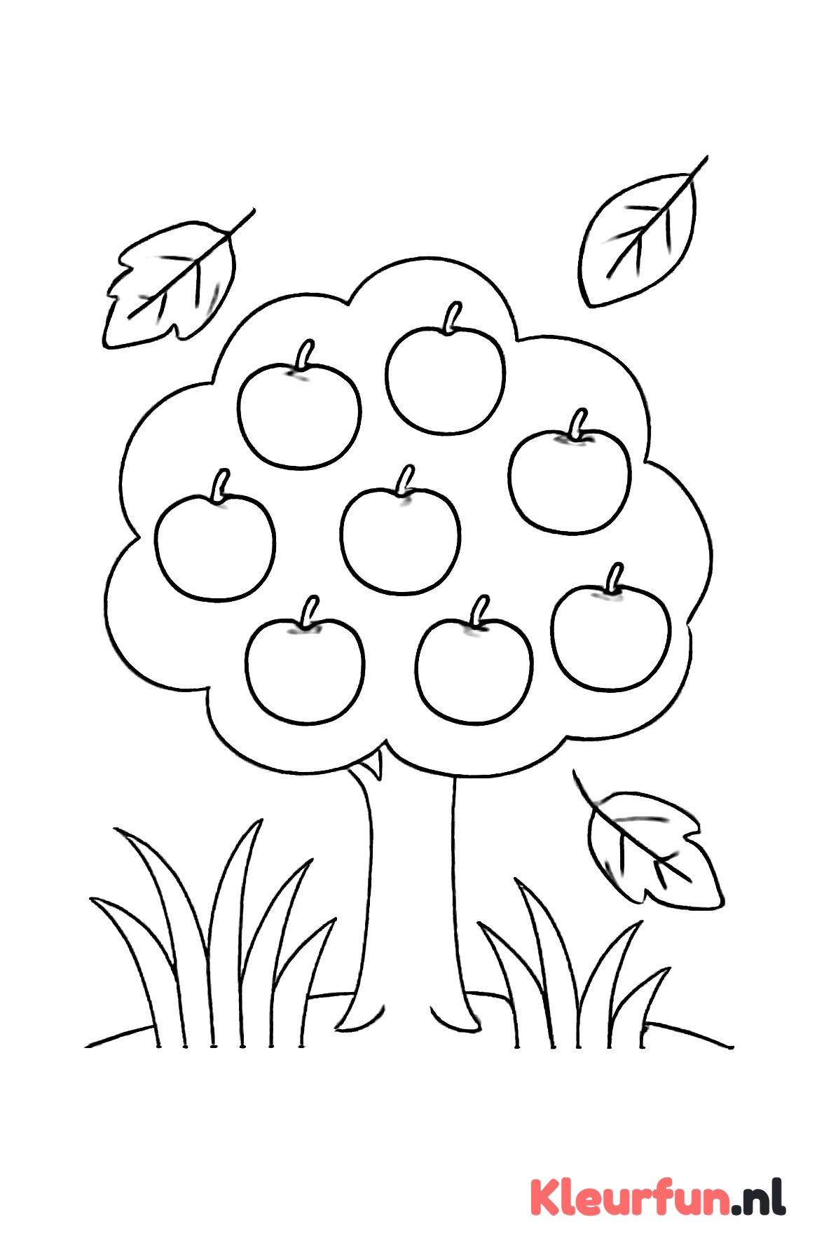 Herfstappelboom met grote appels