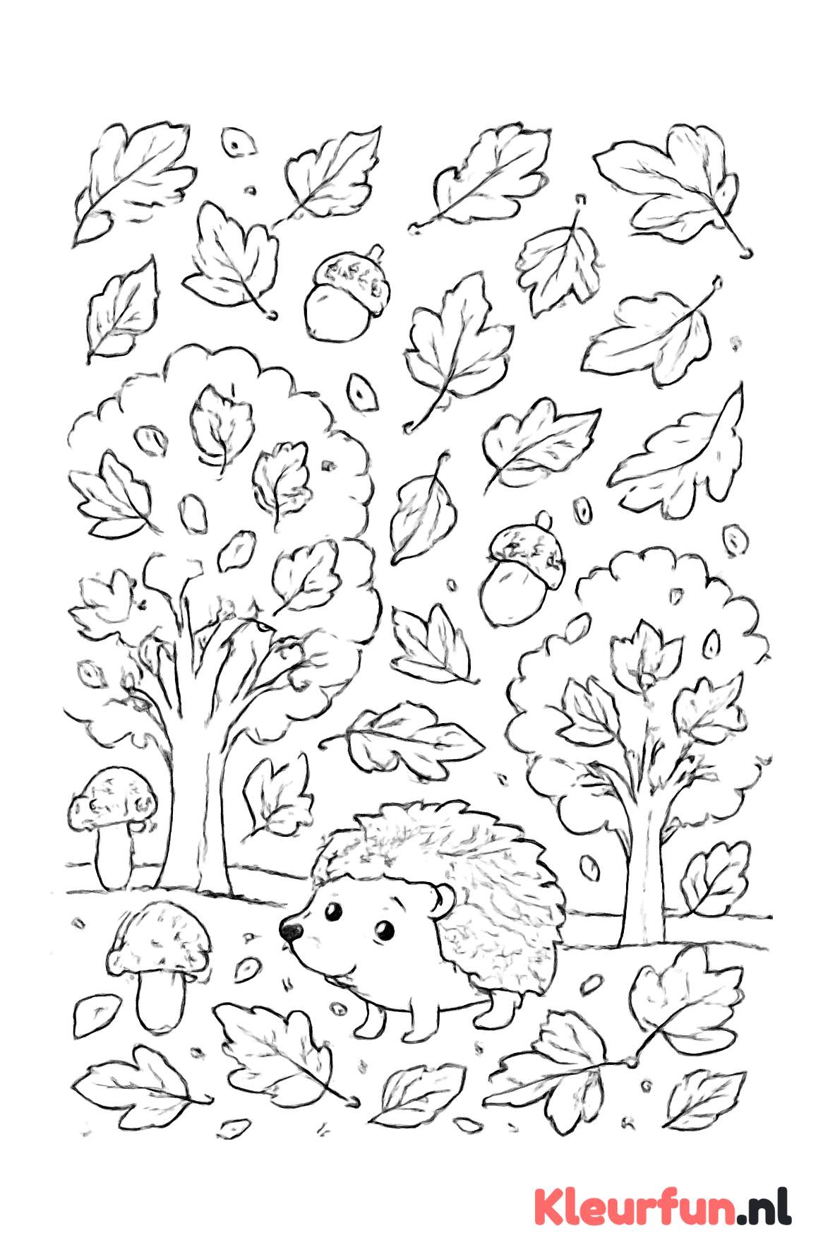 Herfsttafereel met rijke bladeren