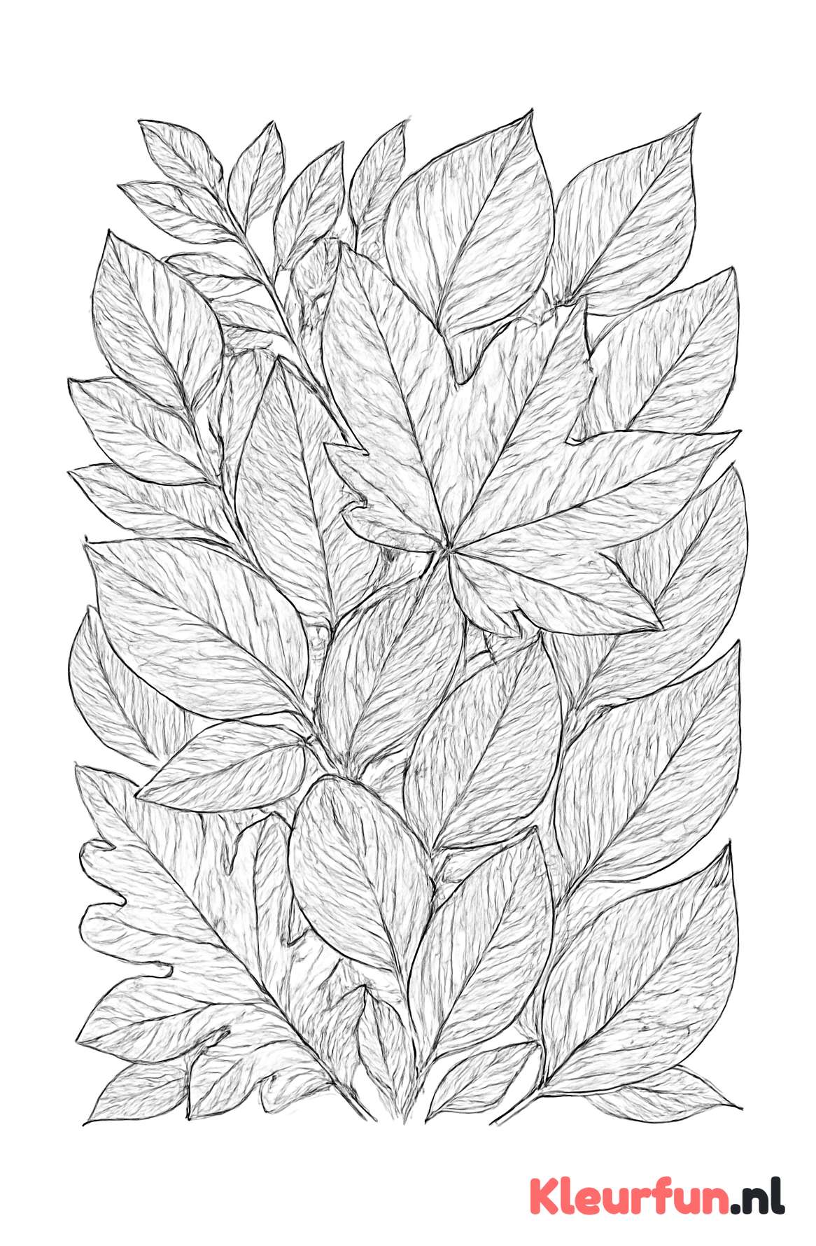 Complex herfstbladeren patroon