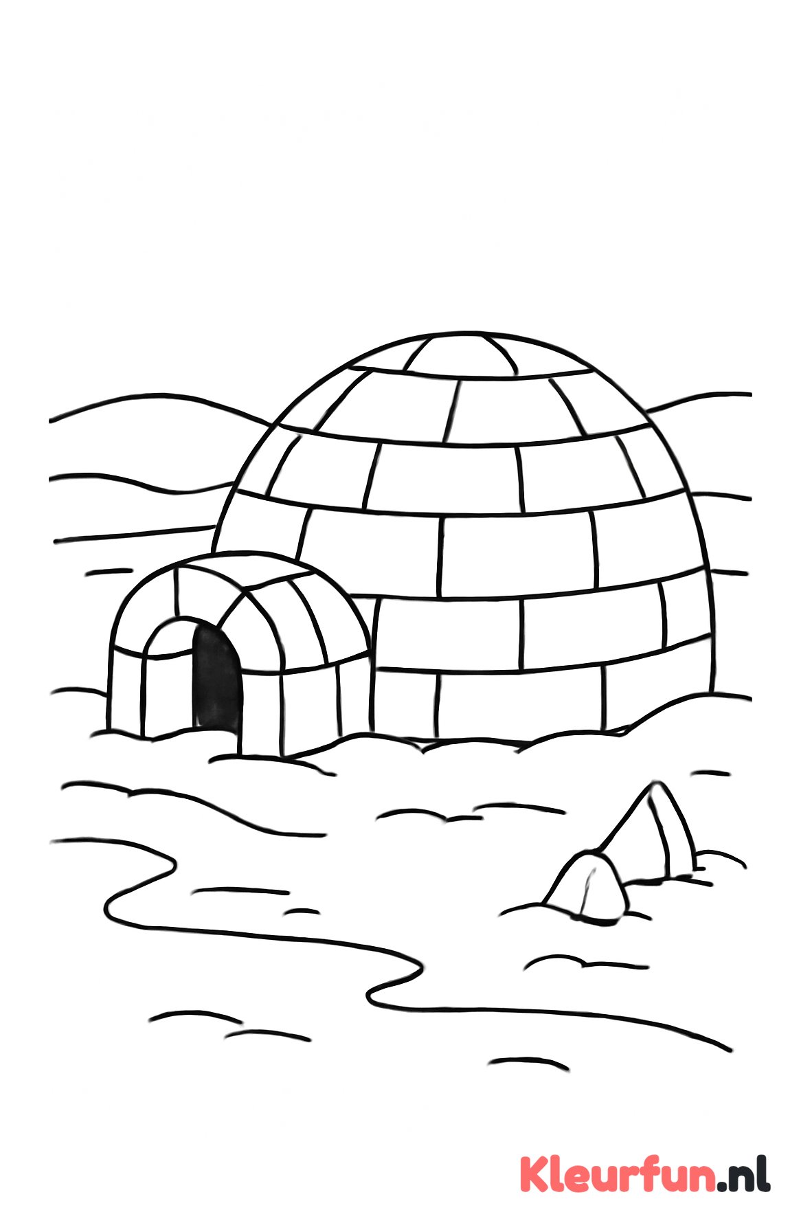 Iglo van ijsblokken