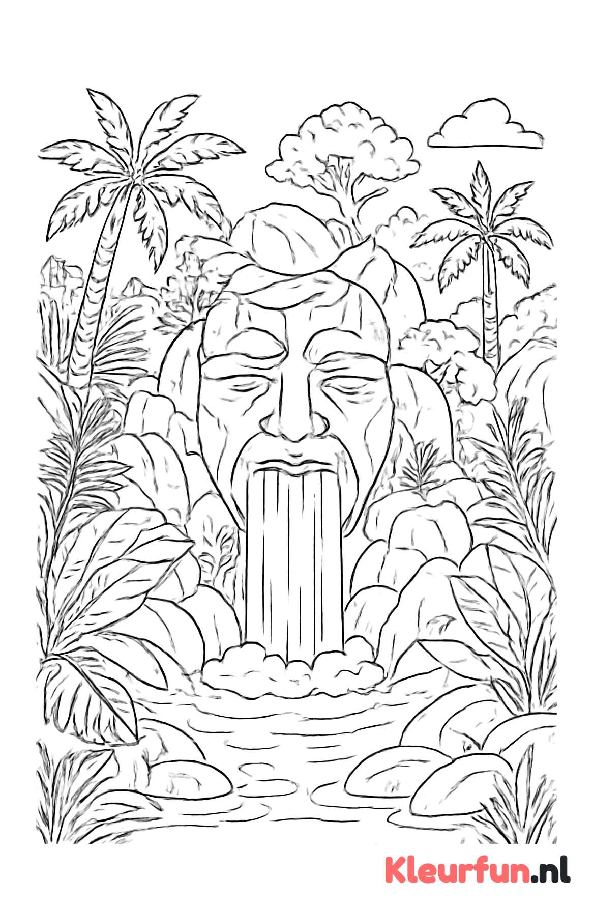 Jungle met waterval