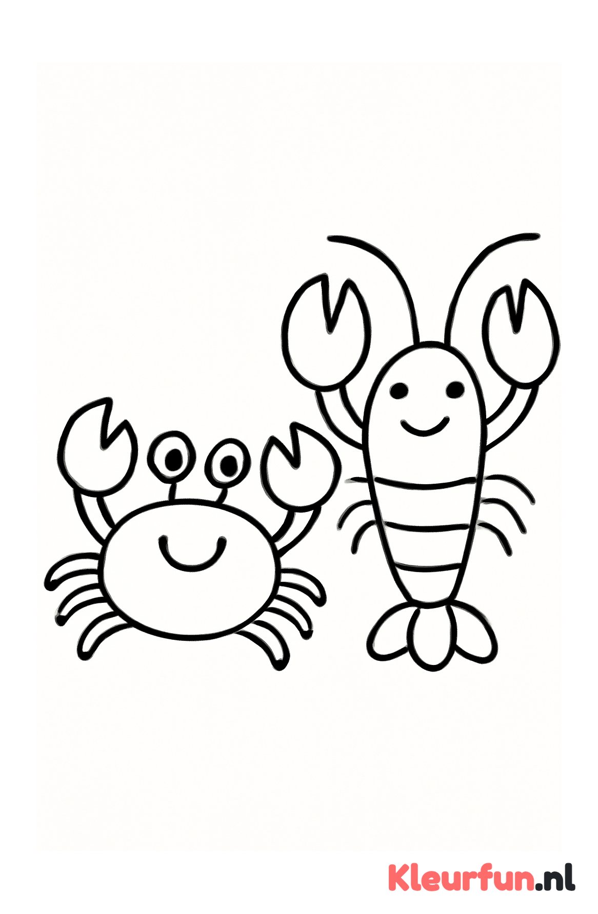 Krab en kreeft samen eenvoudig