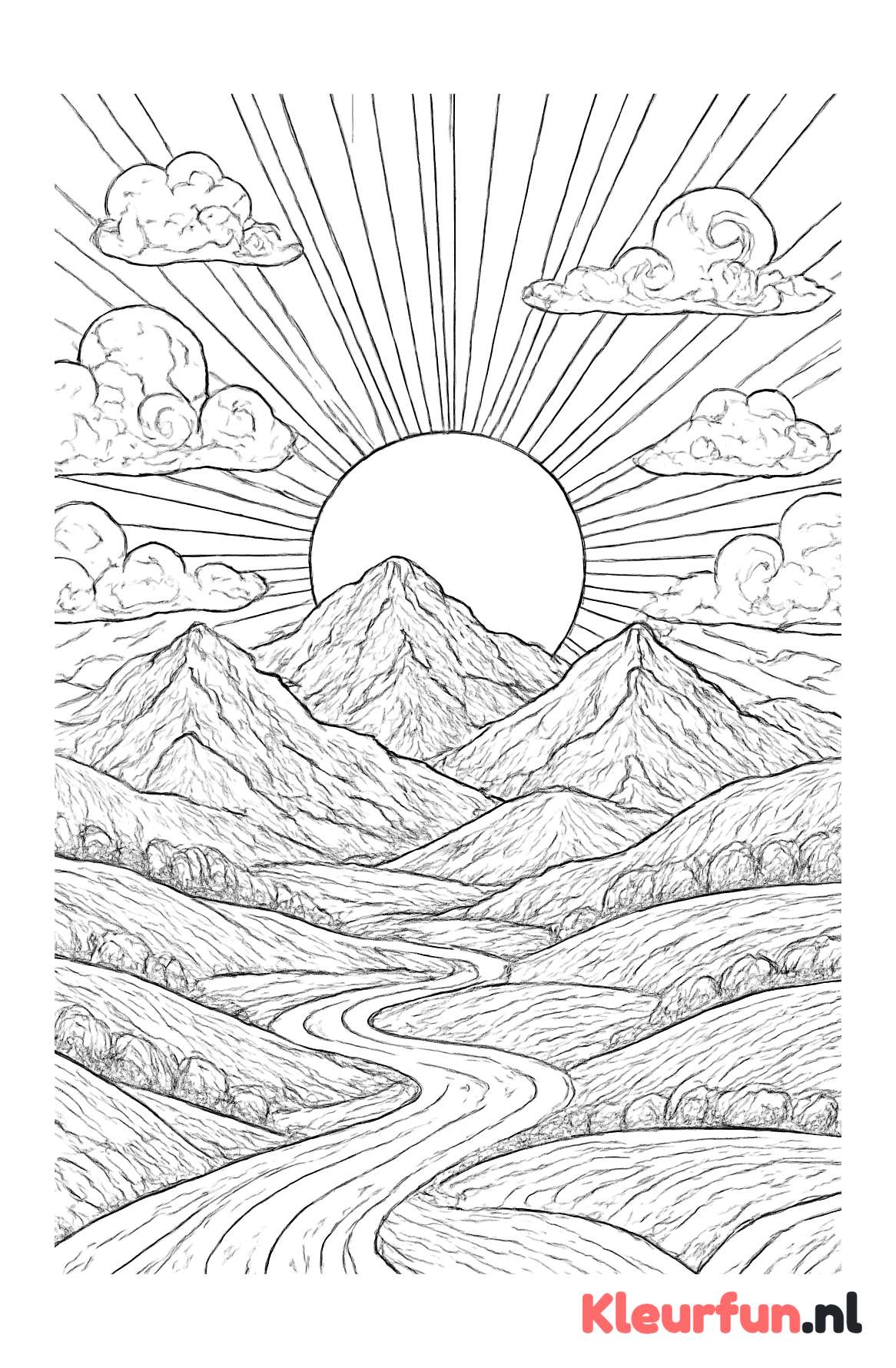 Landschap met Opkomende Zon