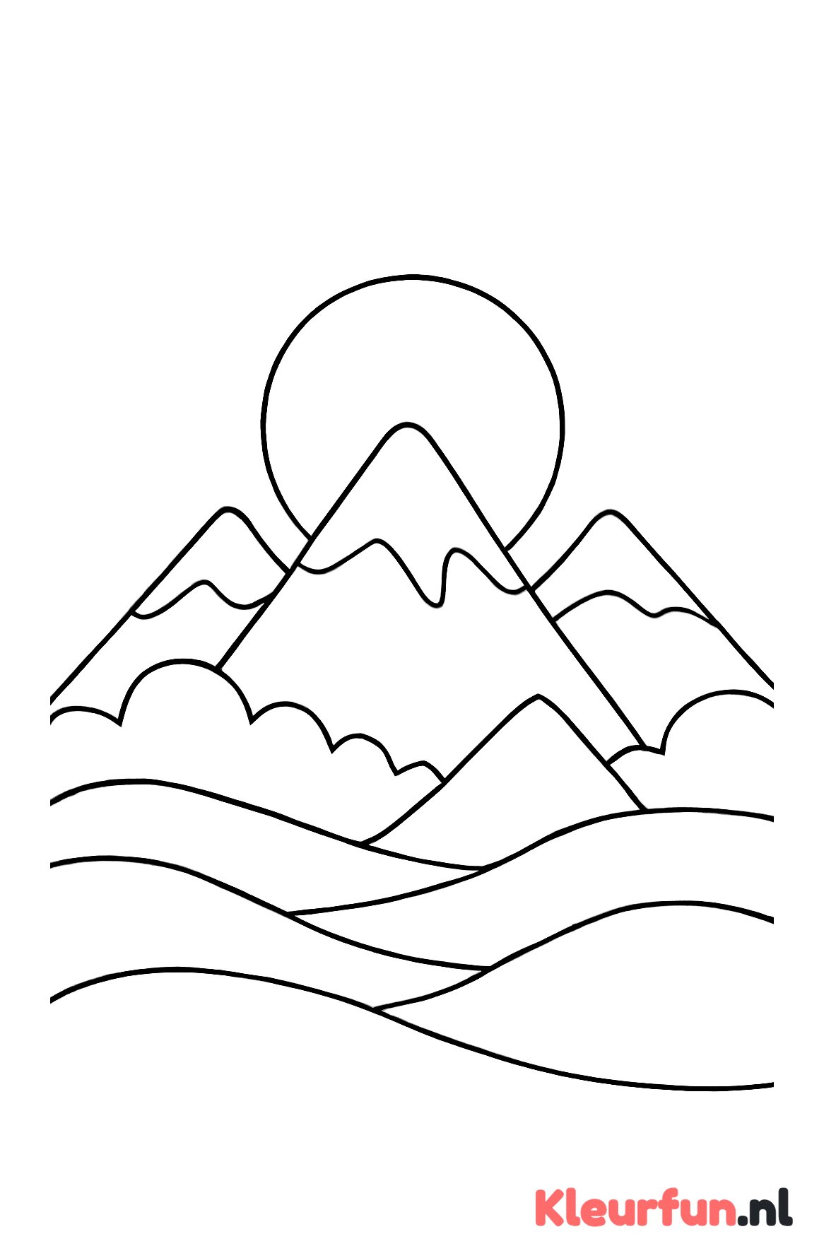 Maan boven bergen