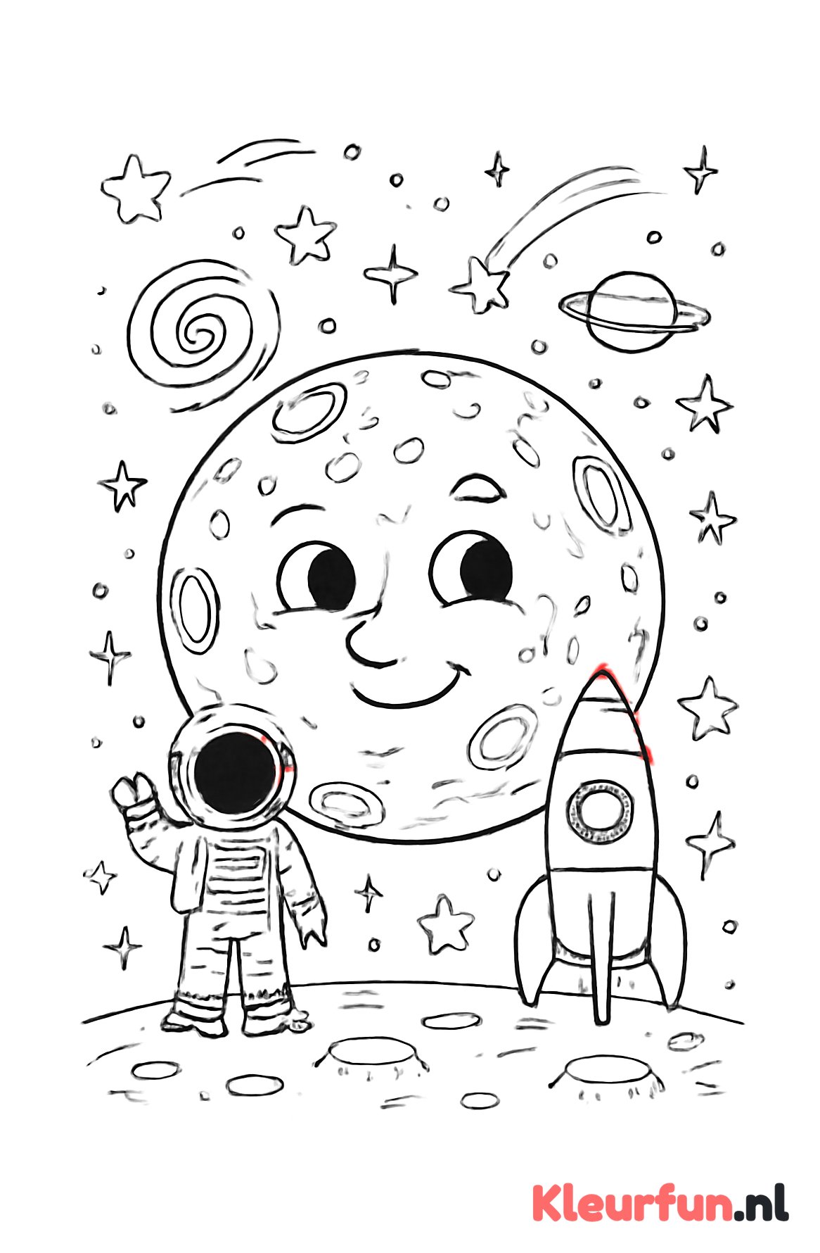 Maanlandschap met astronaut