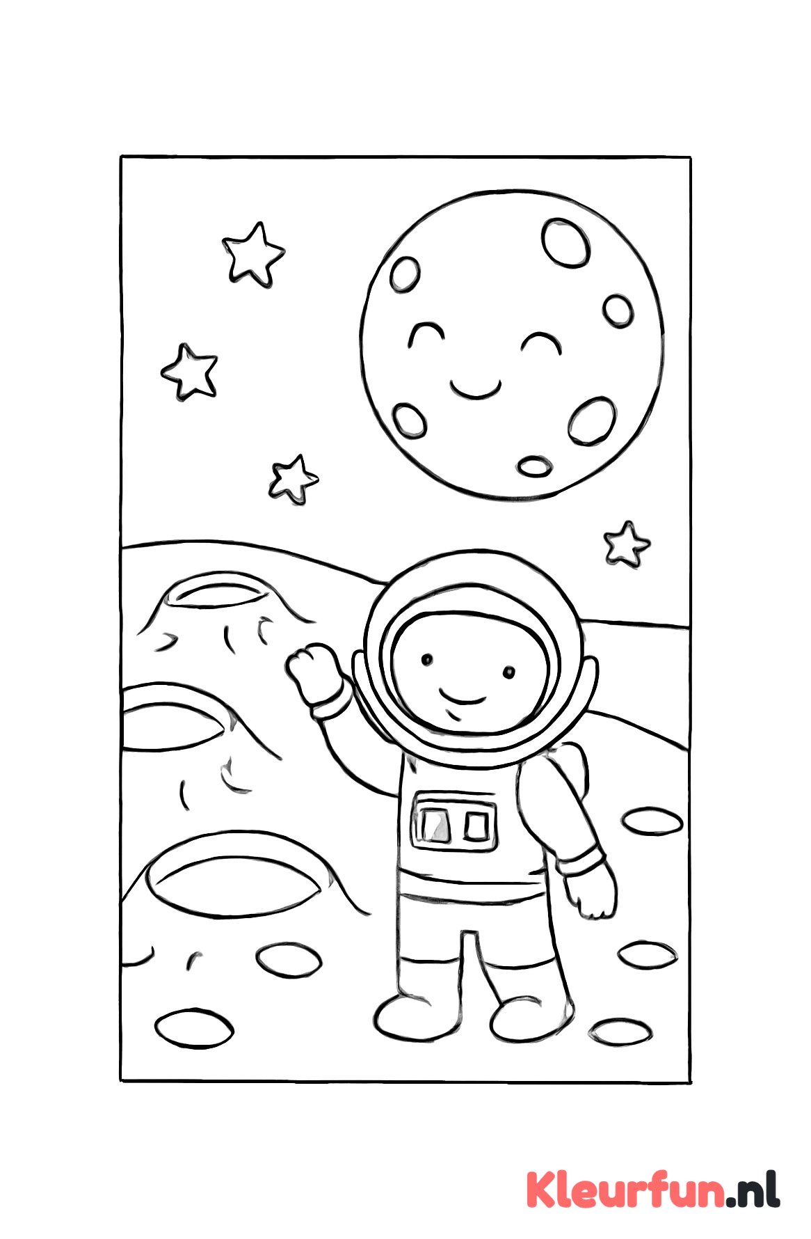 Maanlandschap met astronaut