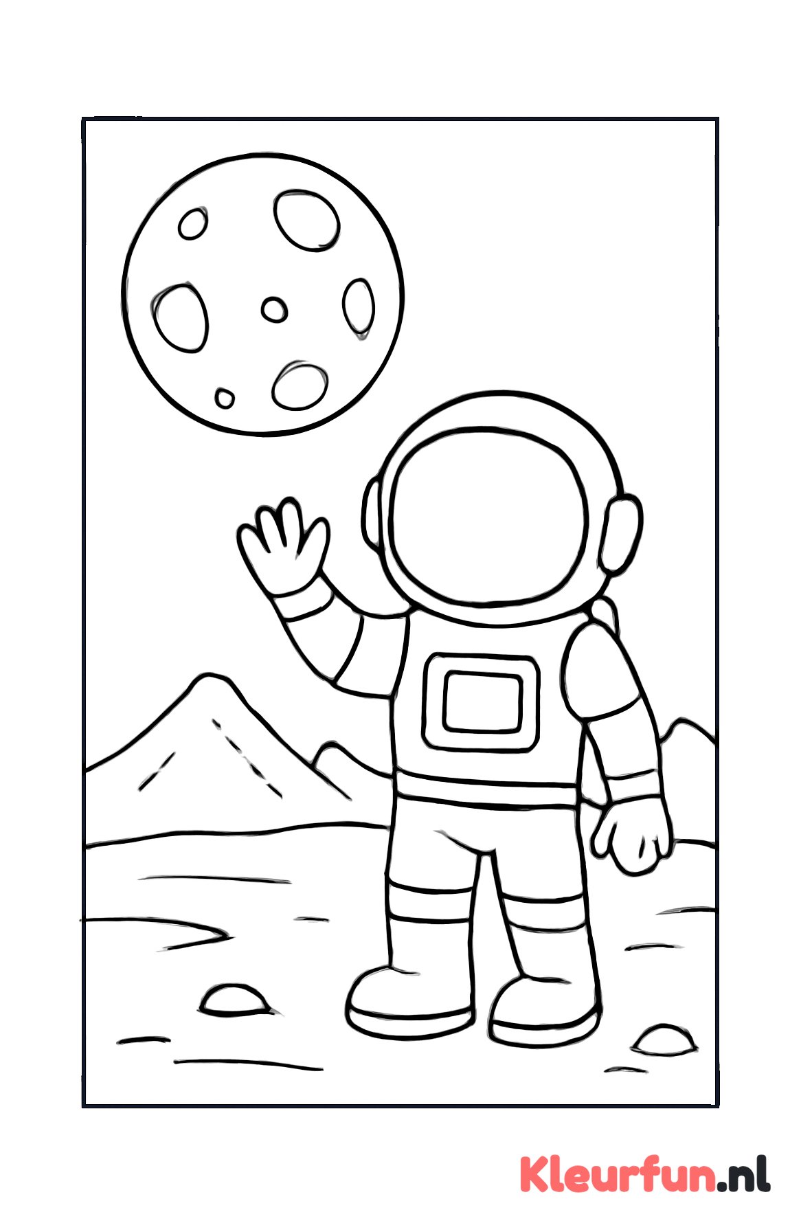 Maanlandschap met astronaut