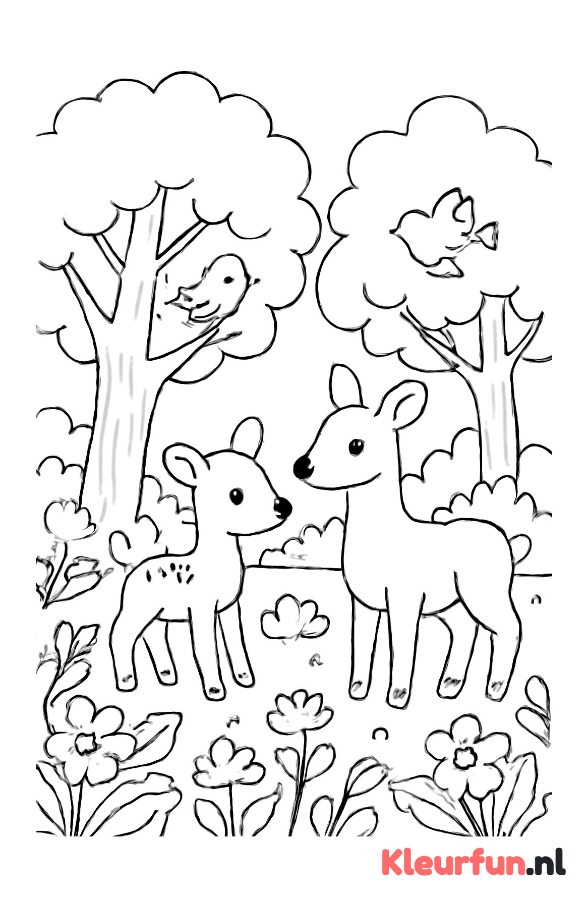 Magisch bos met dieren