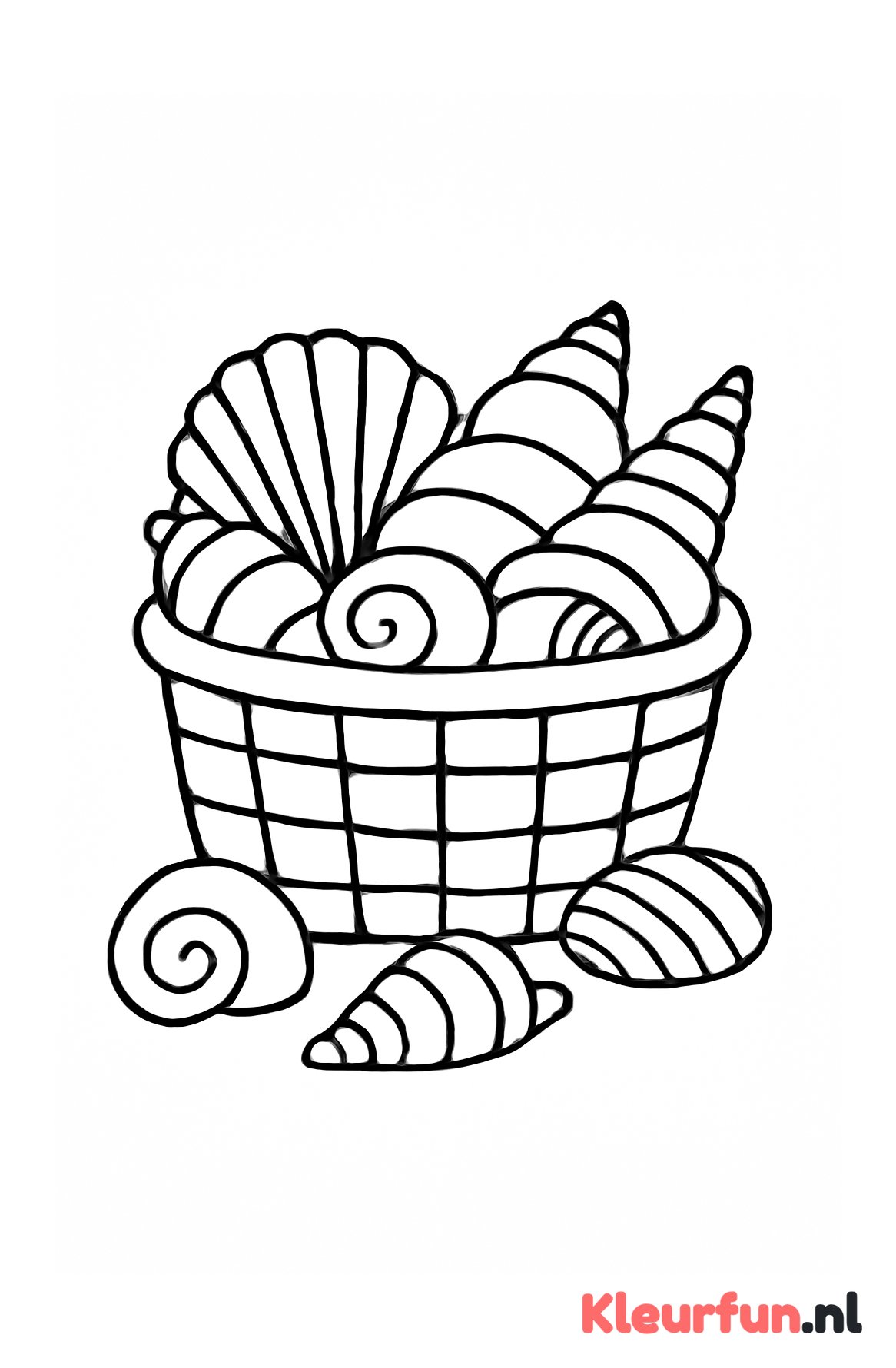 Mand vol schelpen